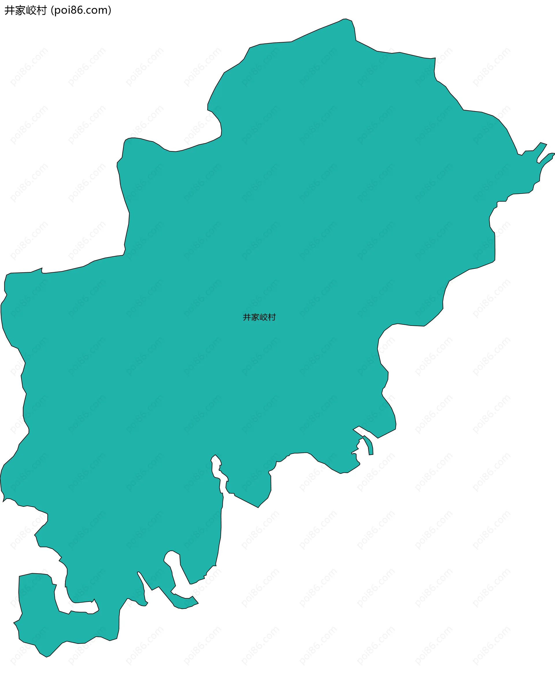 井家峧村边界地图