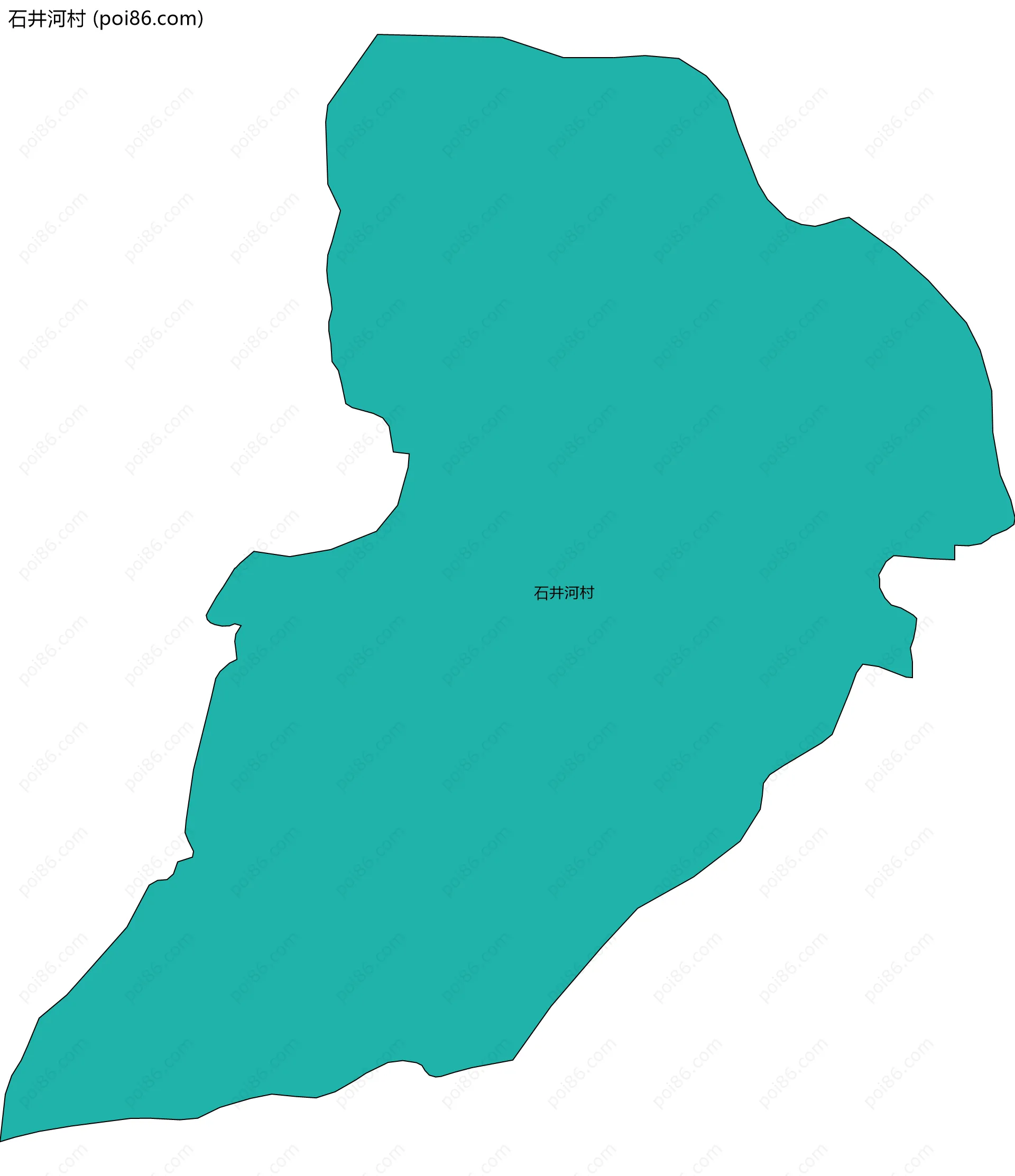 石井河村边界地图
