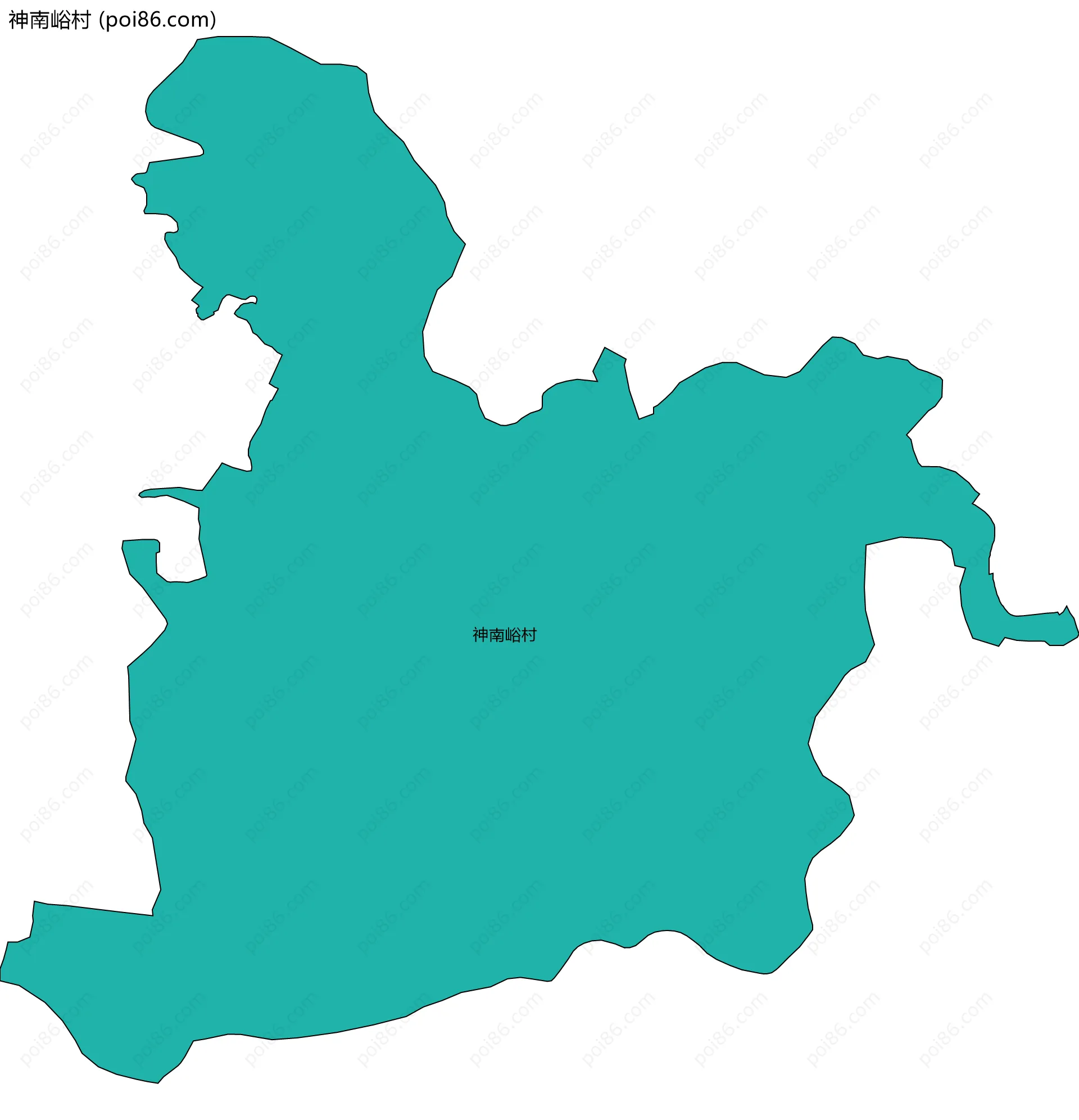 神南峪村边界地图