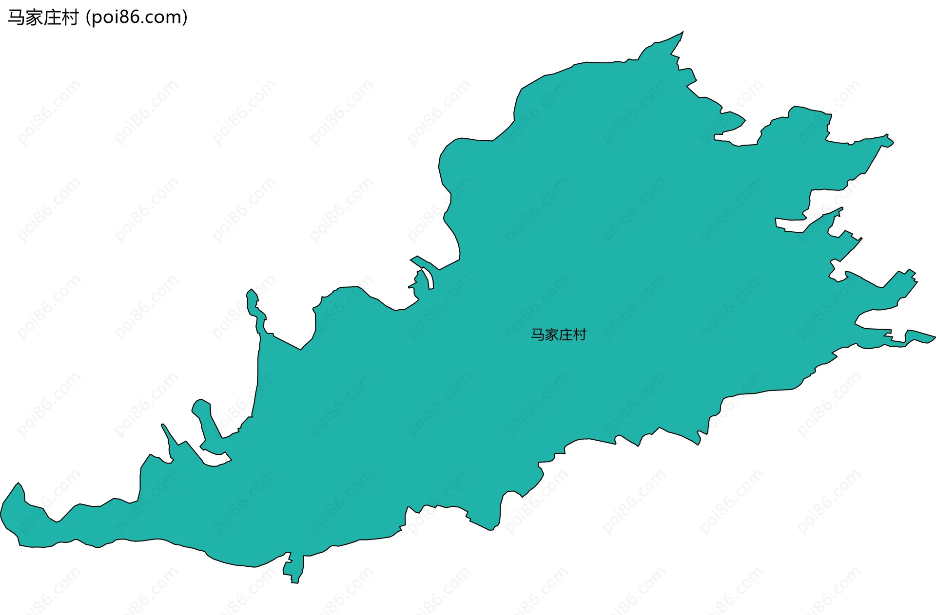 马家庄村边界地图