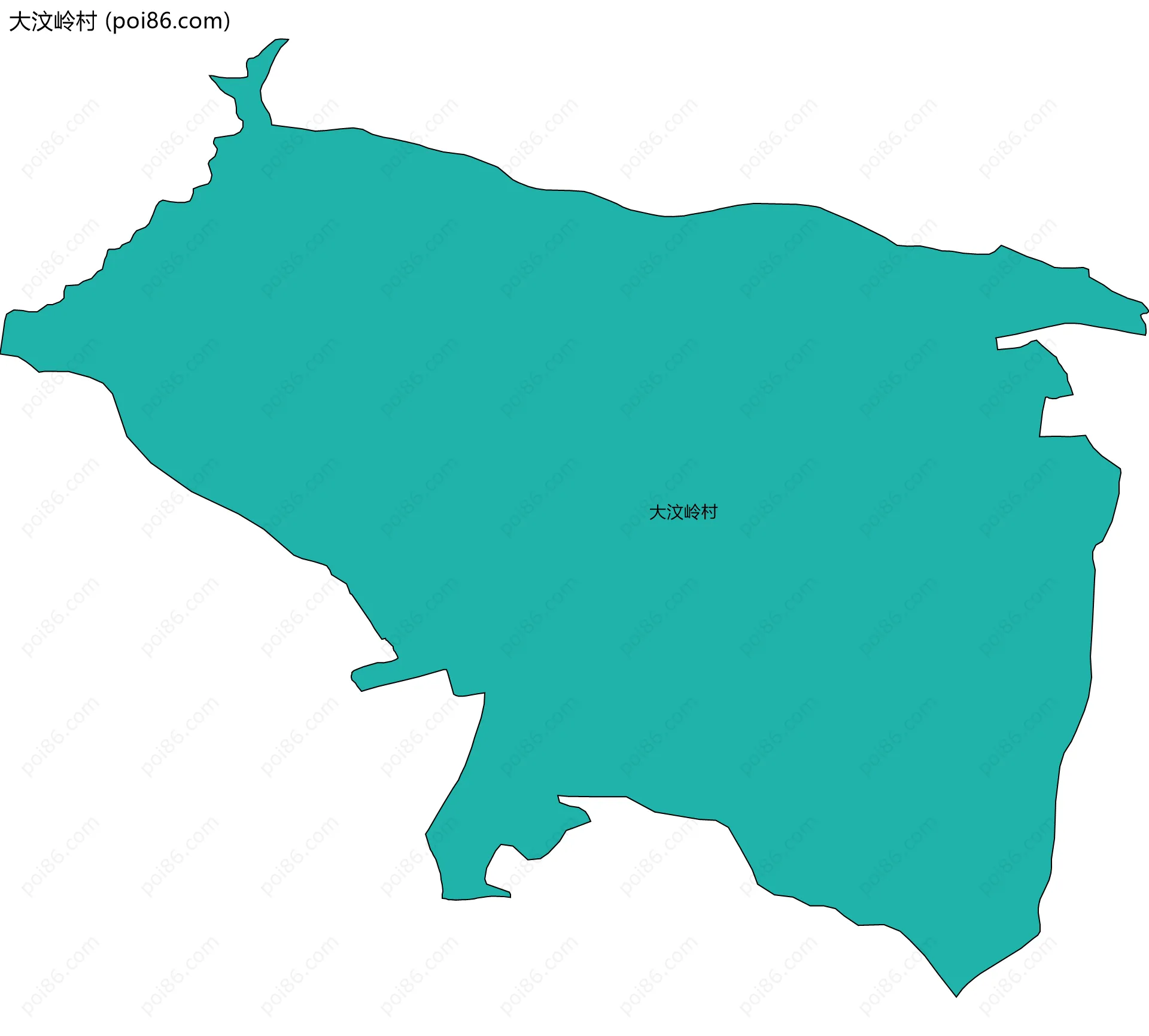 大汶岭村边界地图