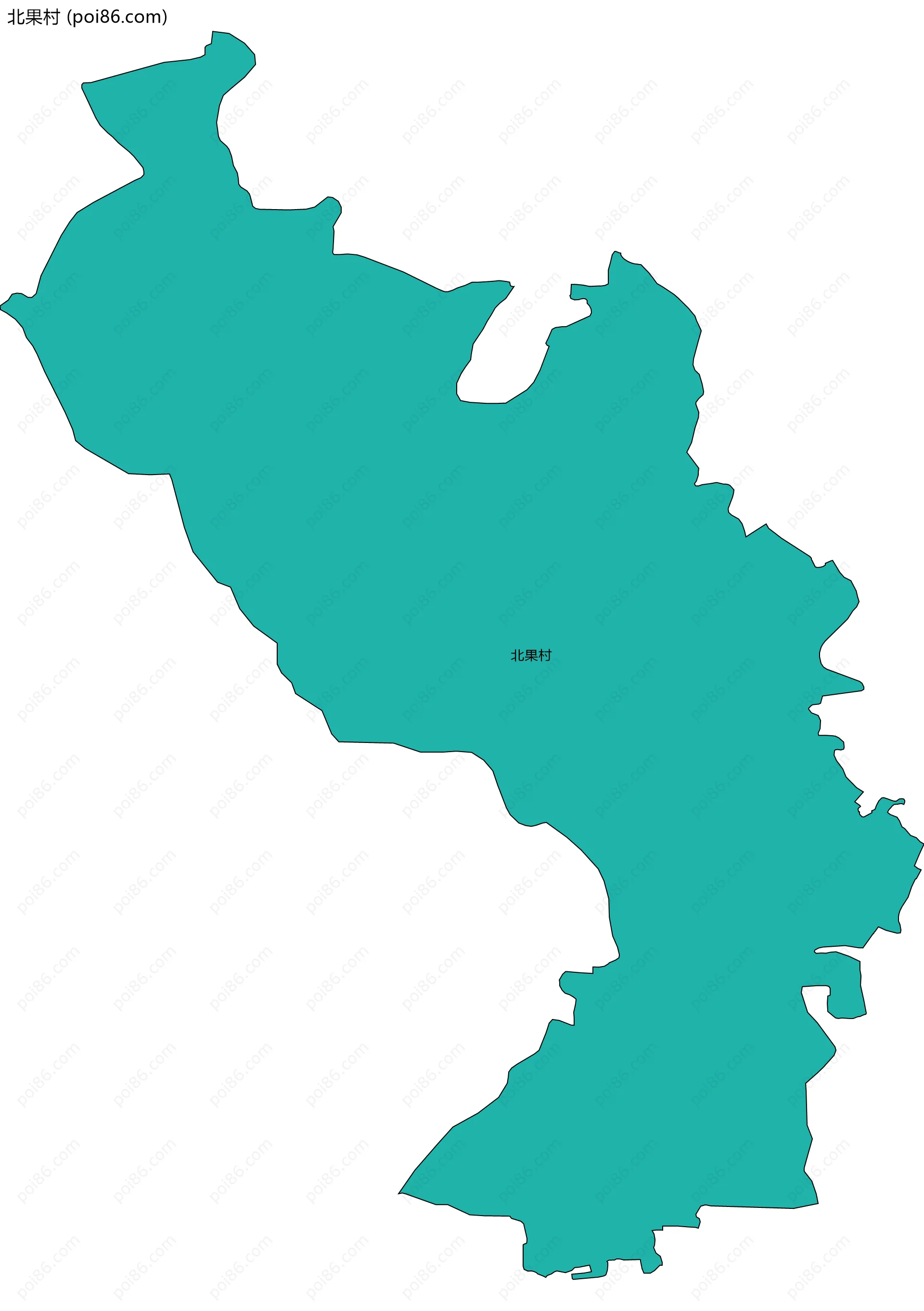 北果村边界地图