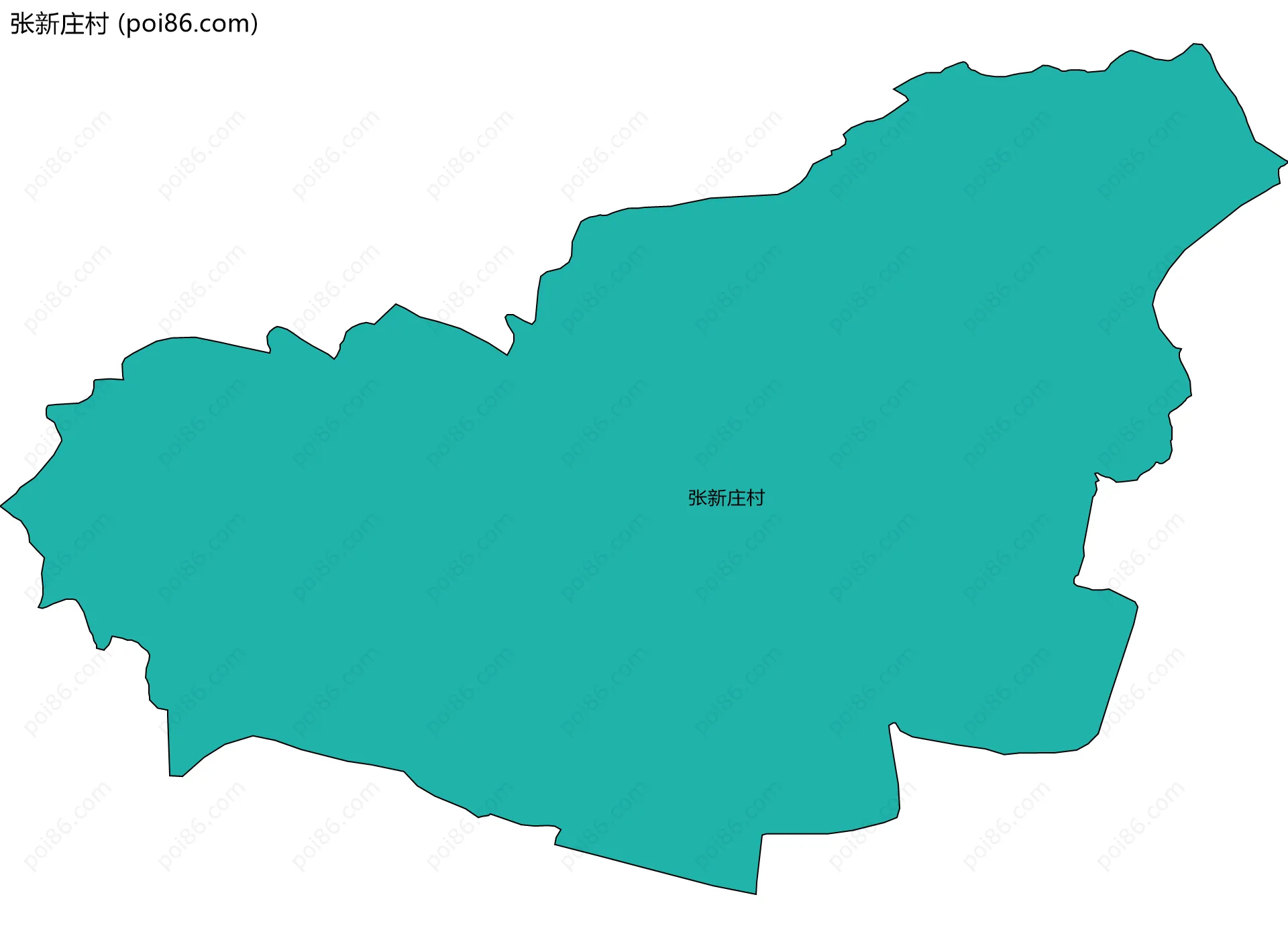 张新庄村边界地图