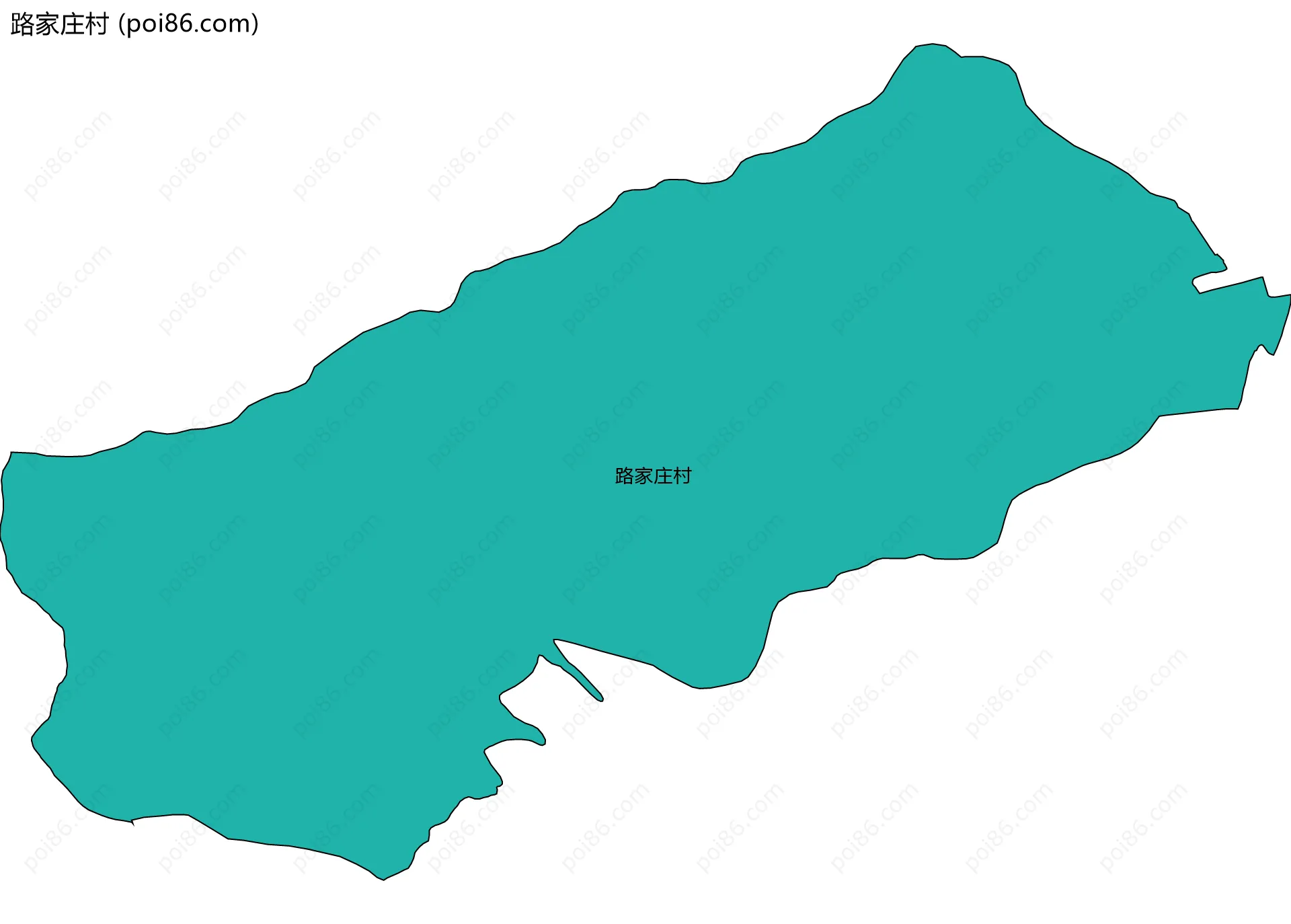 路家庄村边界地图