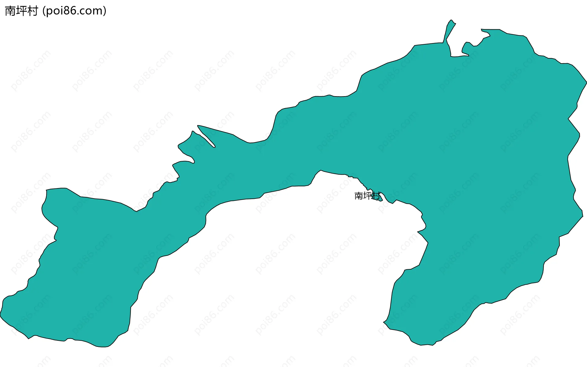 南坪村边界地图