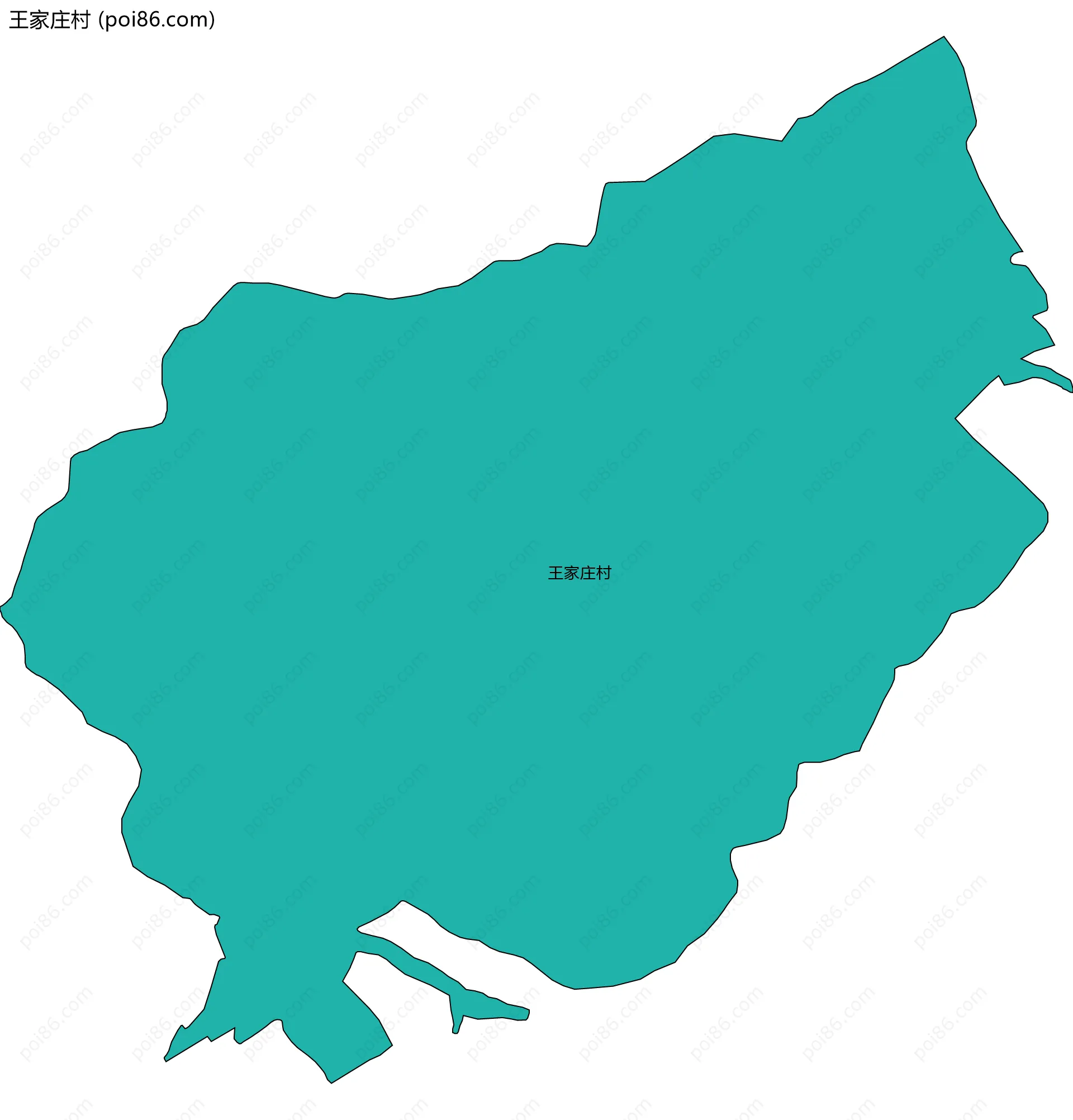 王家庄村边界地图