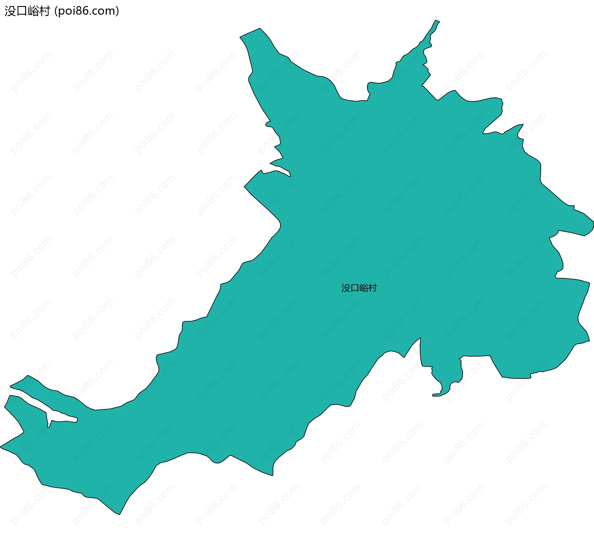 没口峪村边界地图