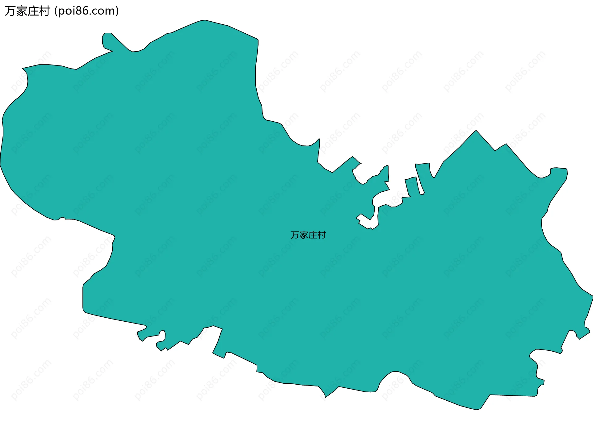 万家庄村边界地图