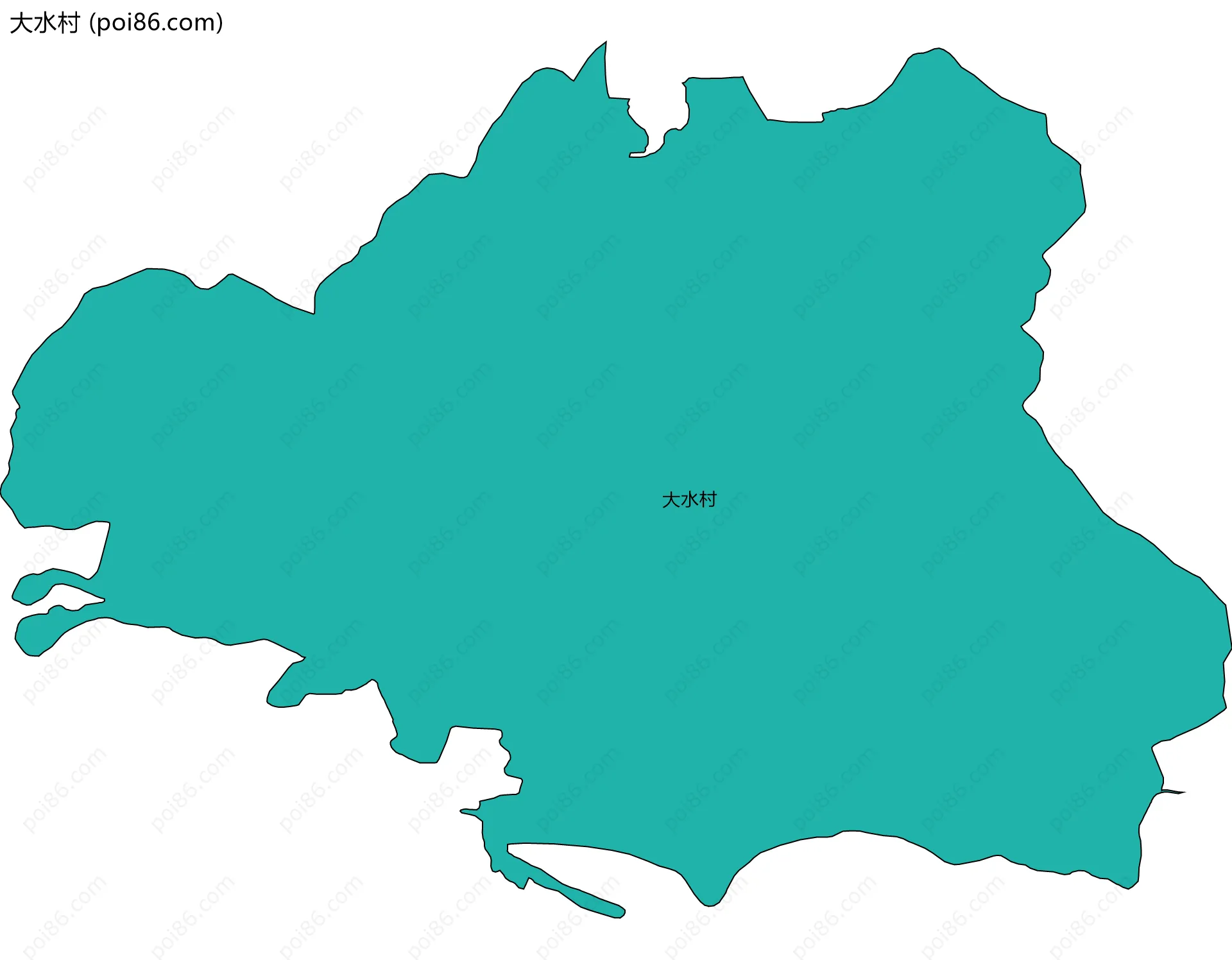 大水村边界地图