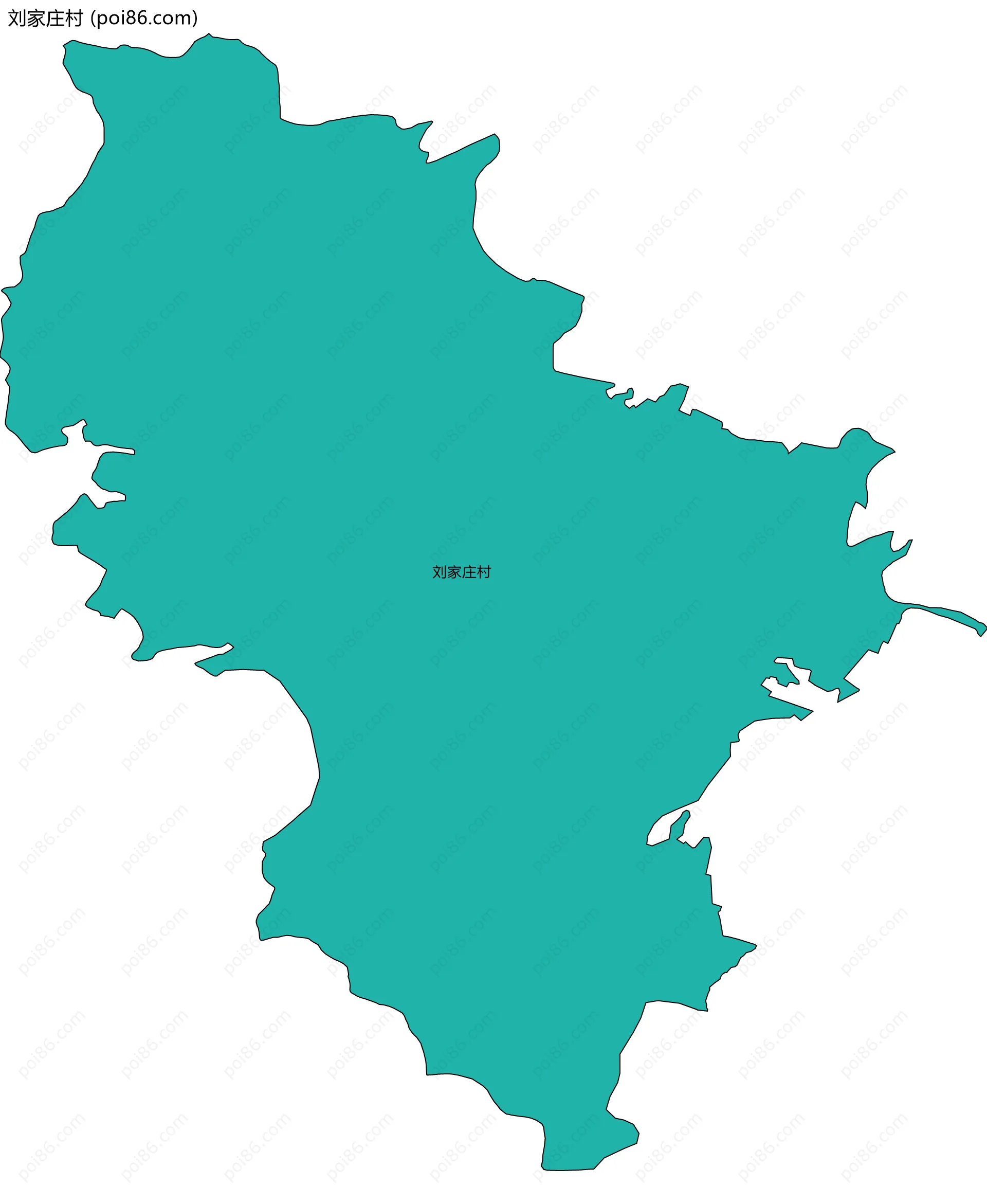 刘家庄村边界地图