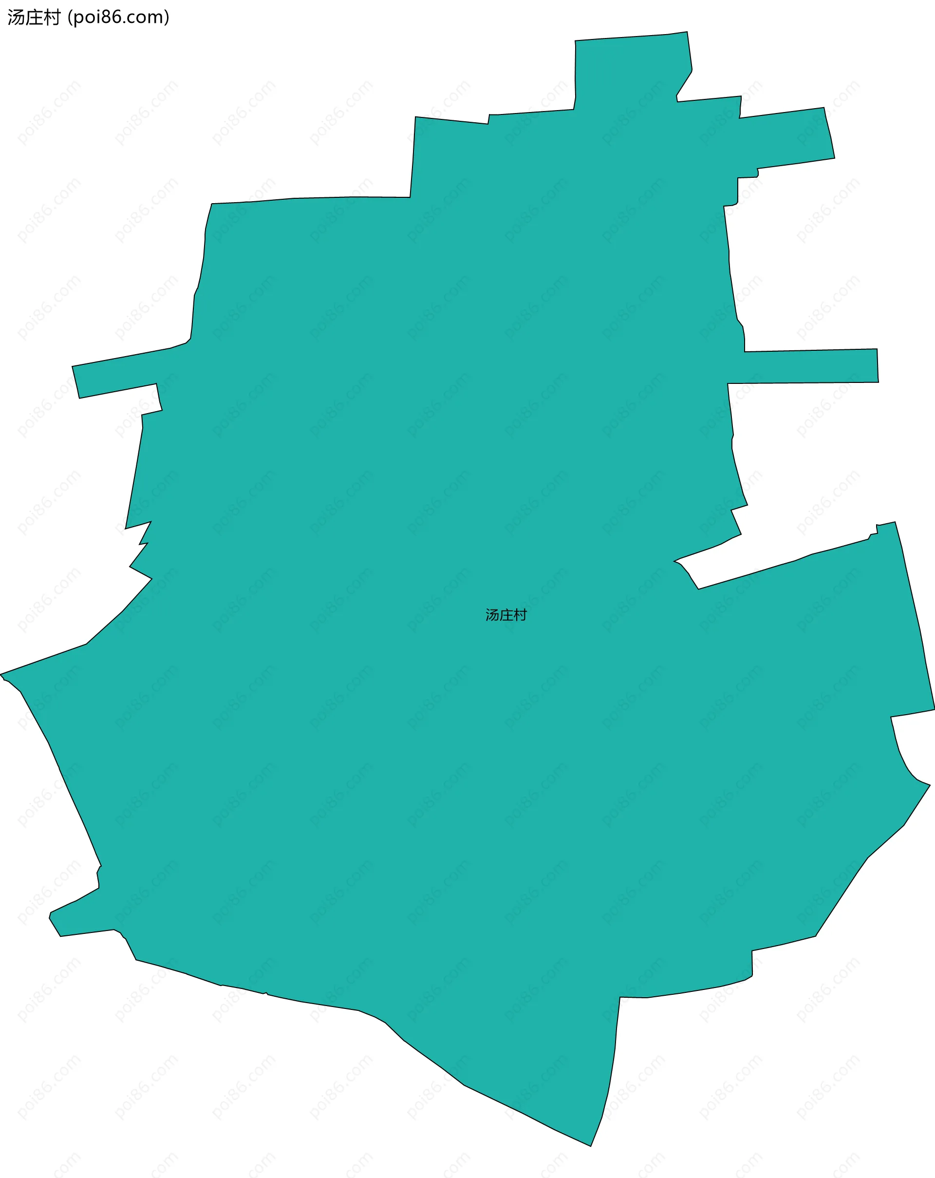 汤庄村边界地图