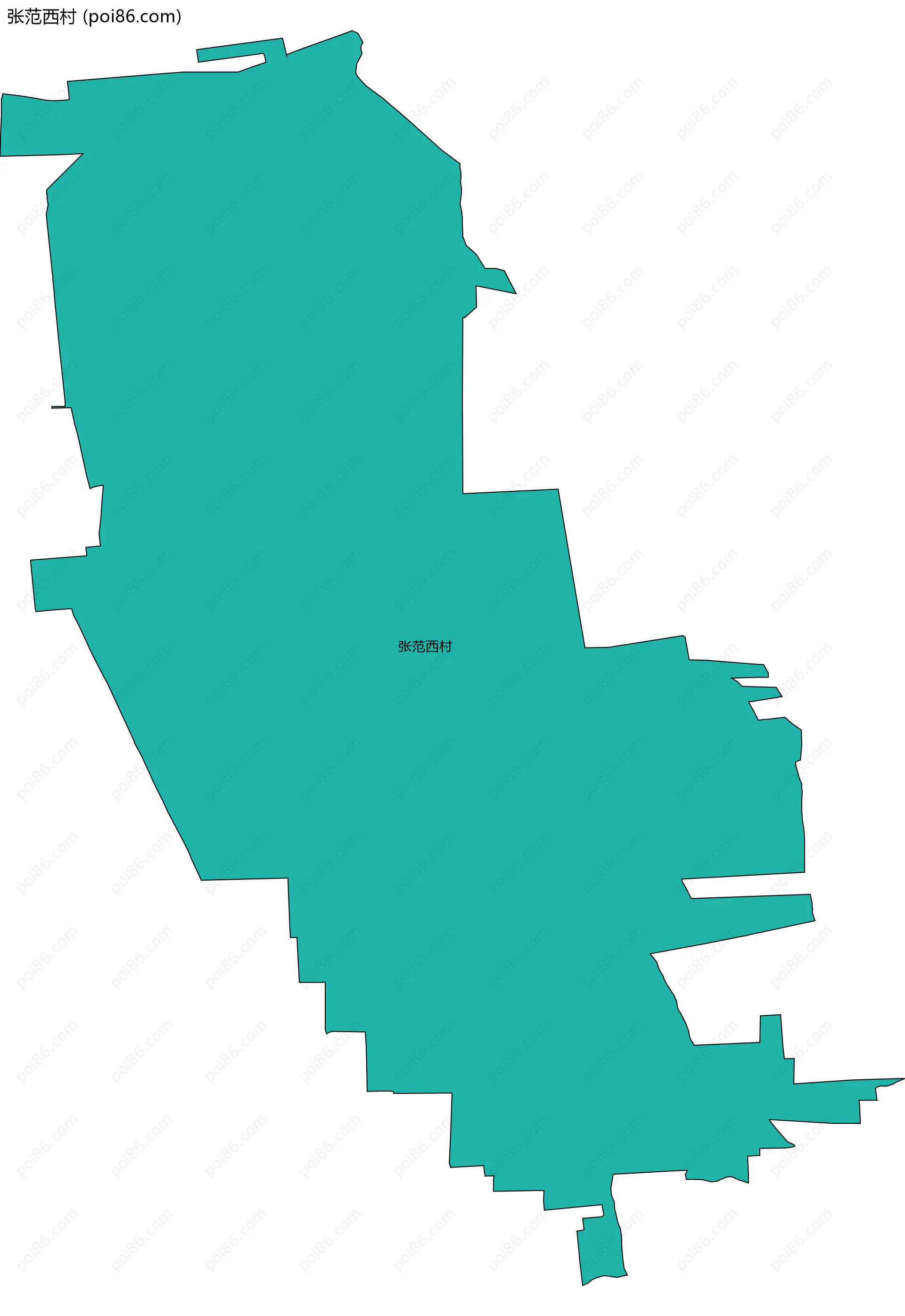 张范西村边界地图