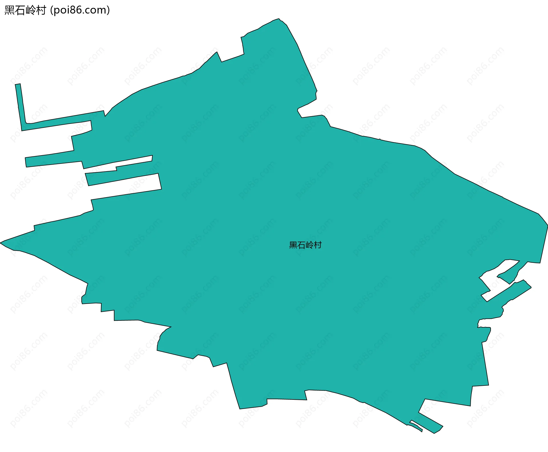 黑石岭村边界地图