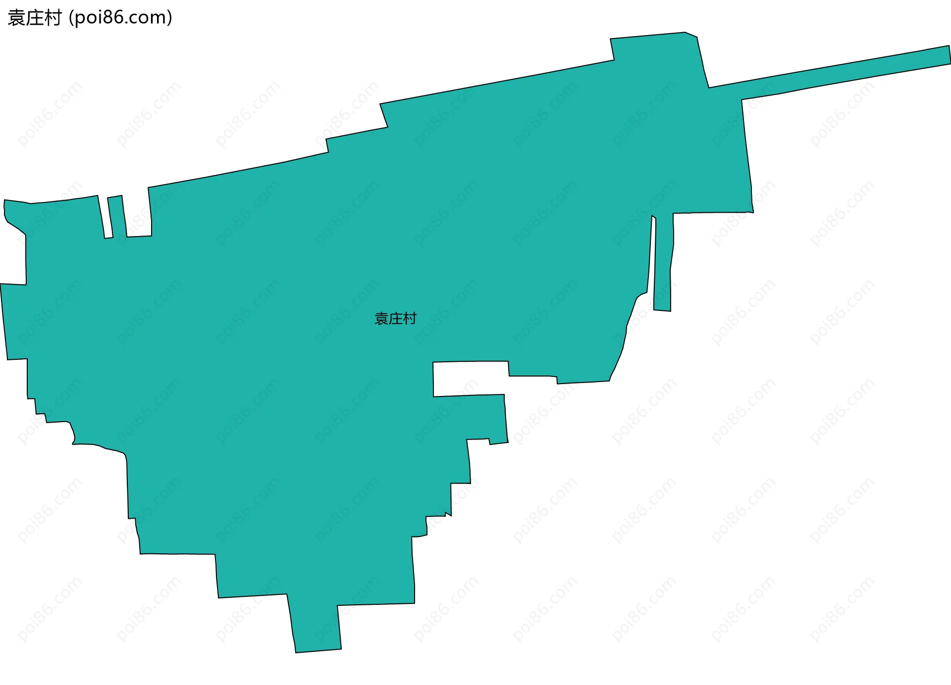 袁庄村边界地图
