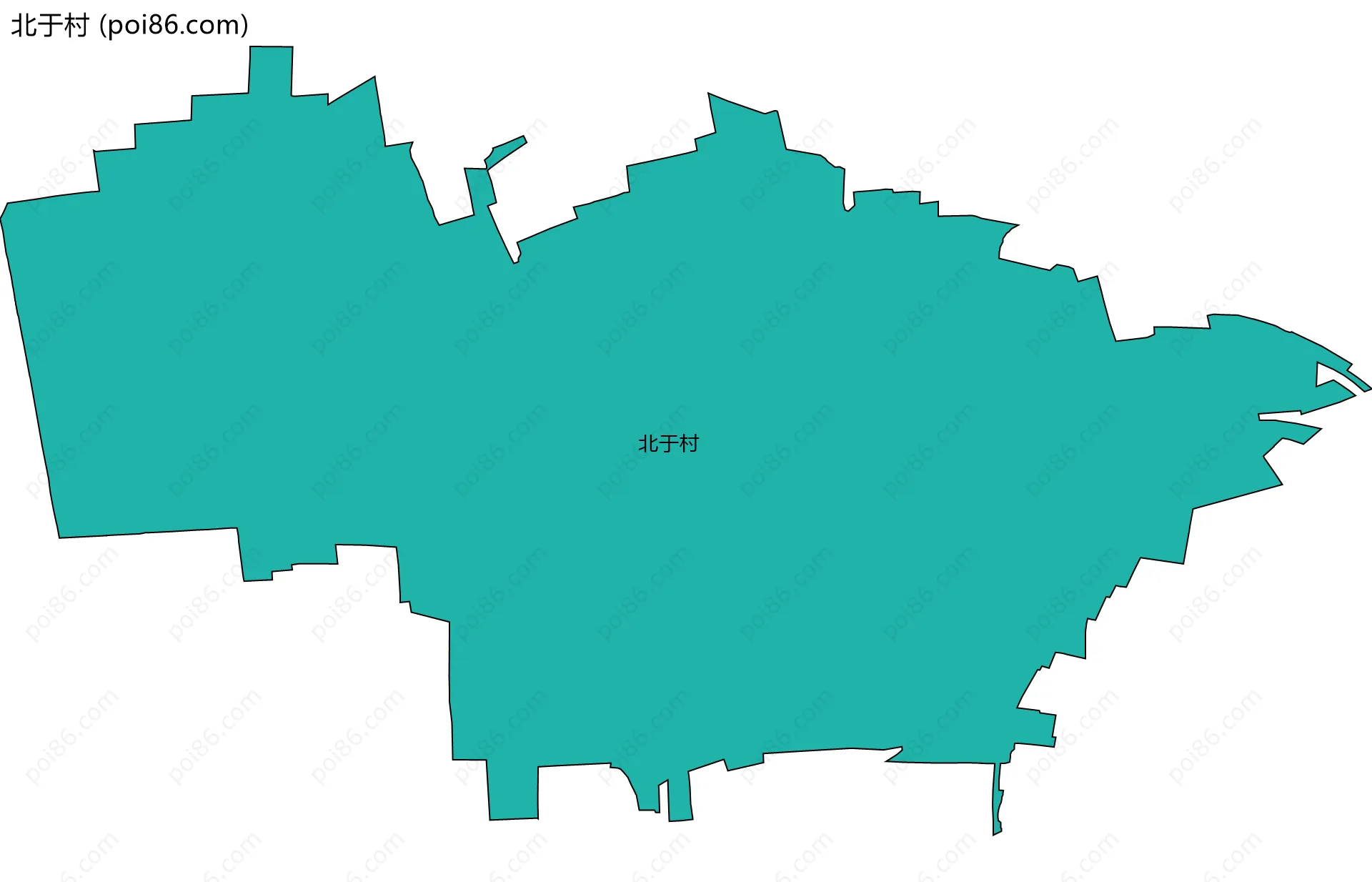 北于村边界地图