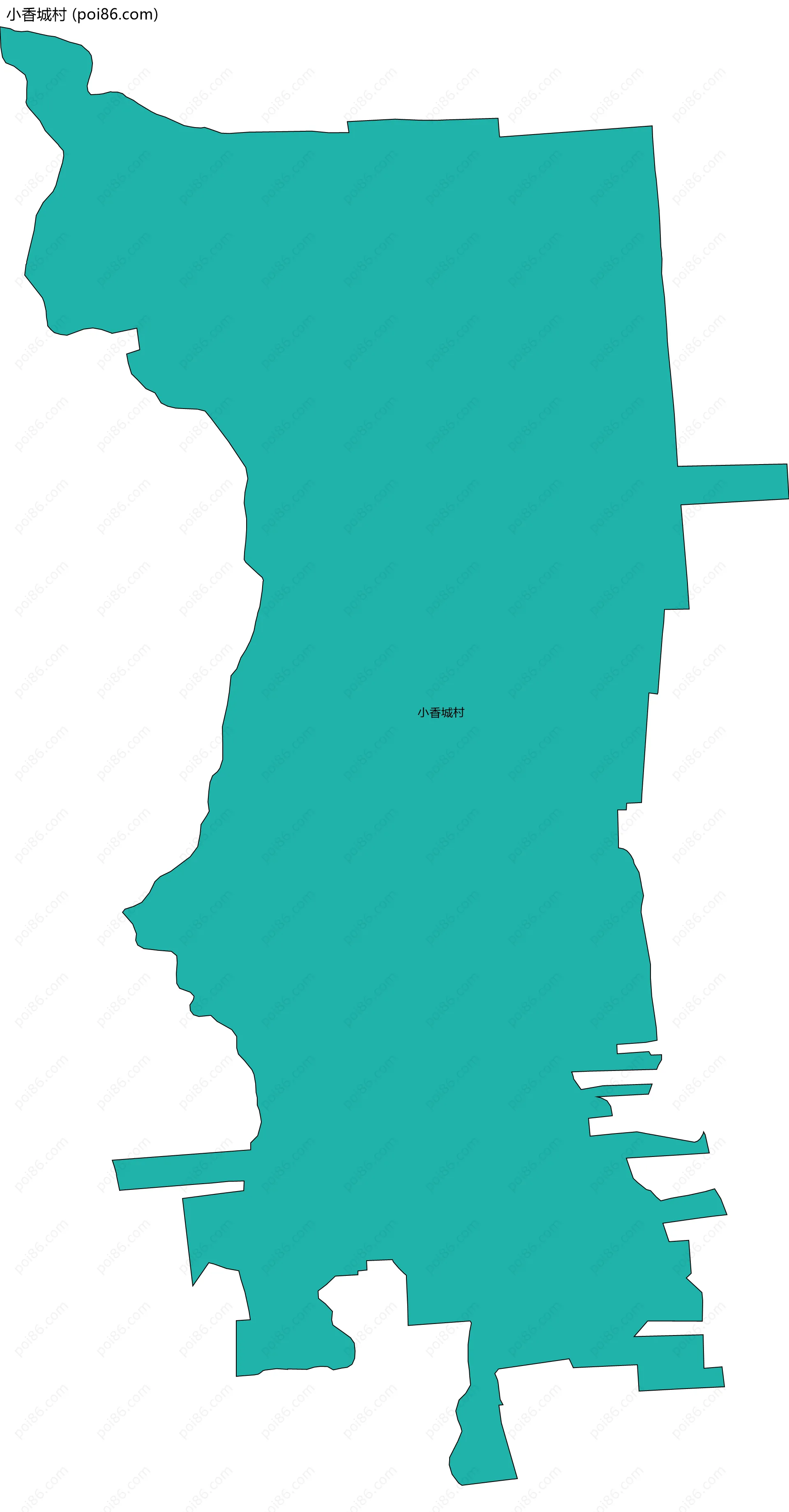 小香城村边界地图