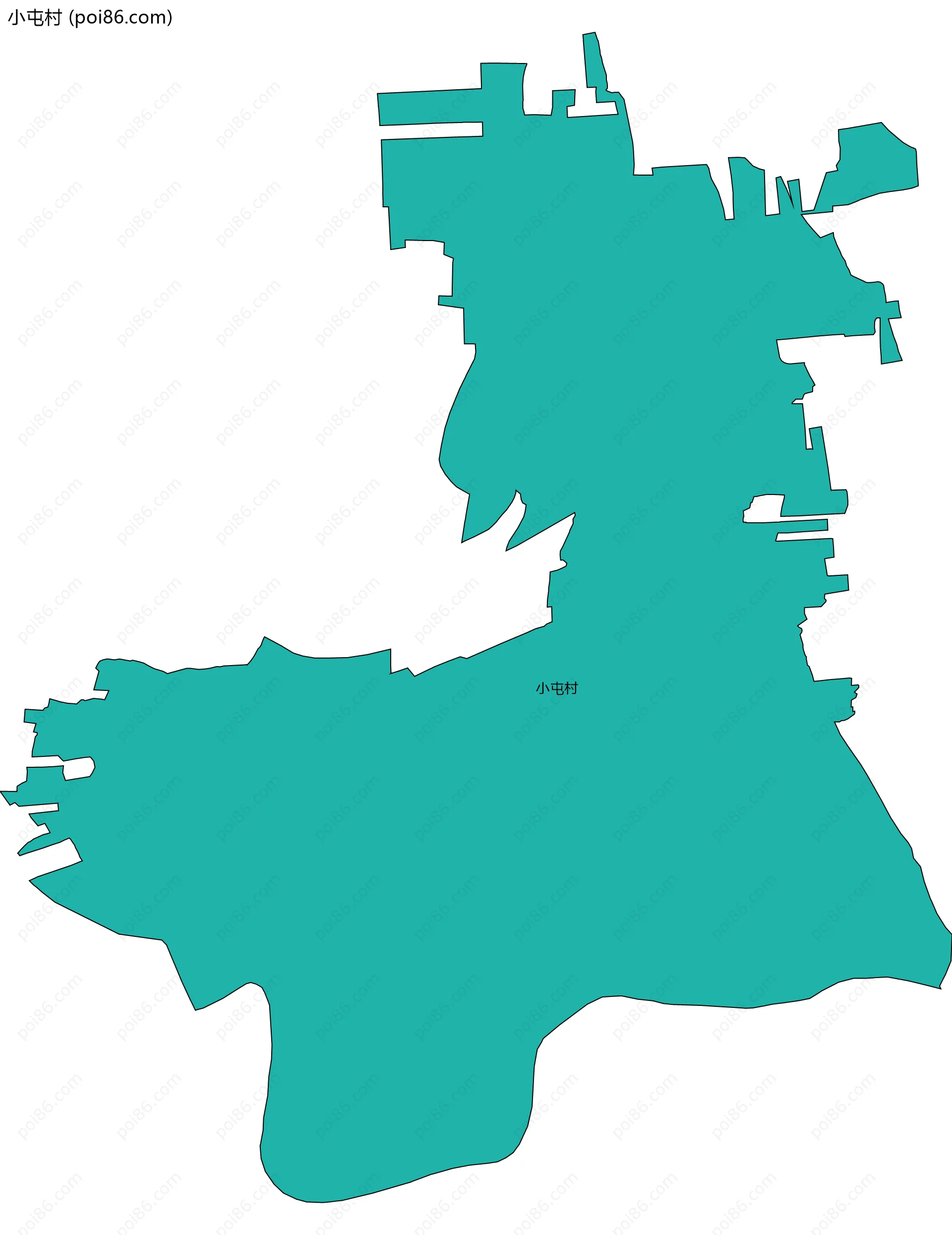 小屯村边界地图