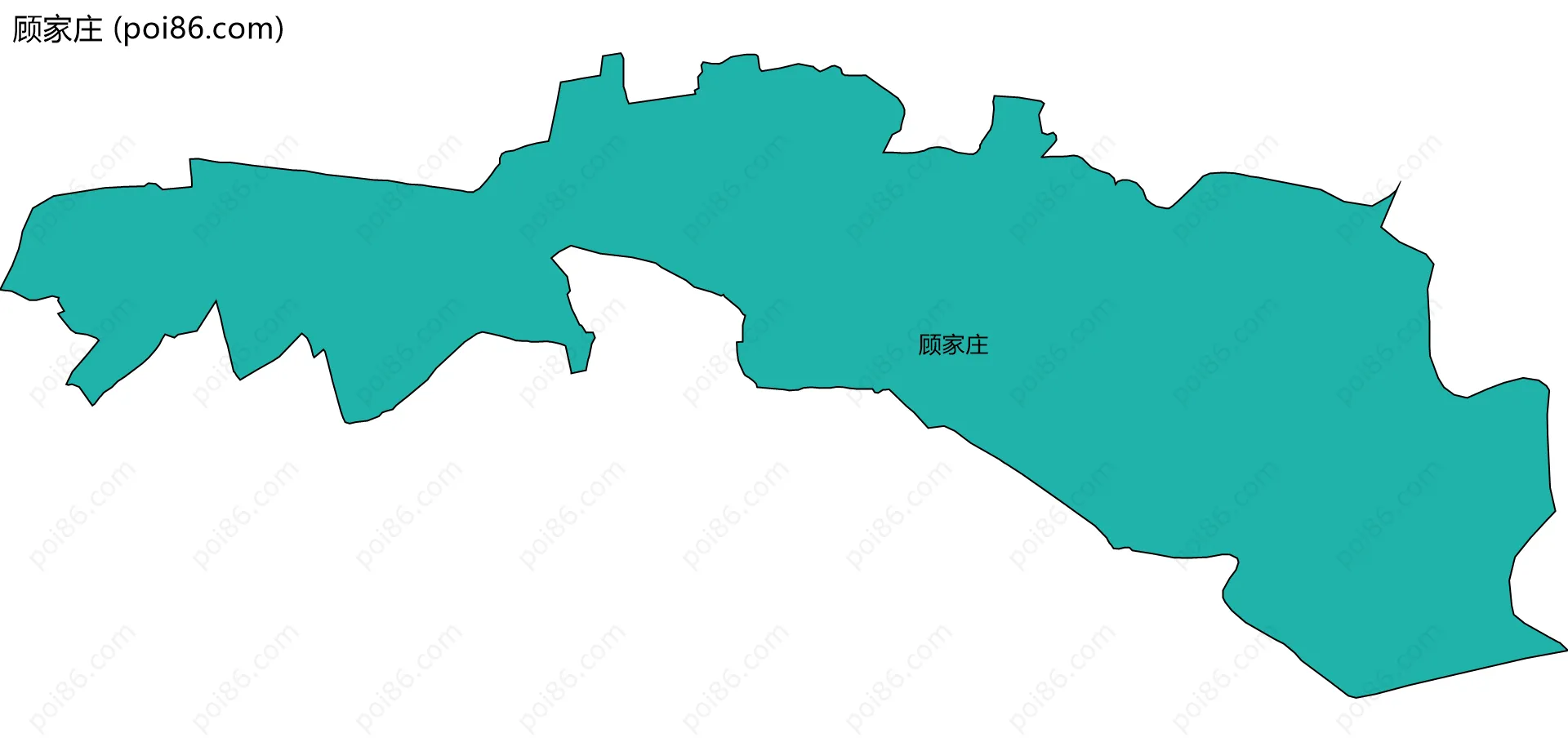 顾家庄边界地图