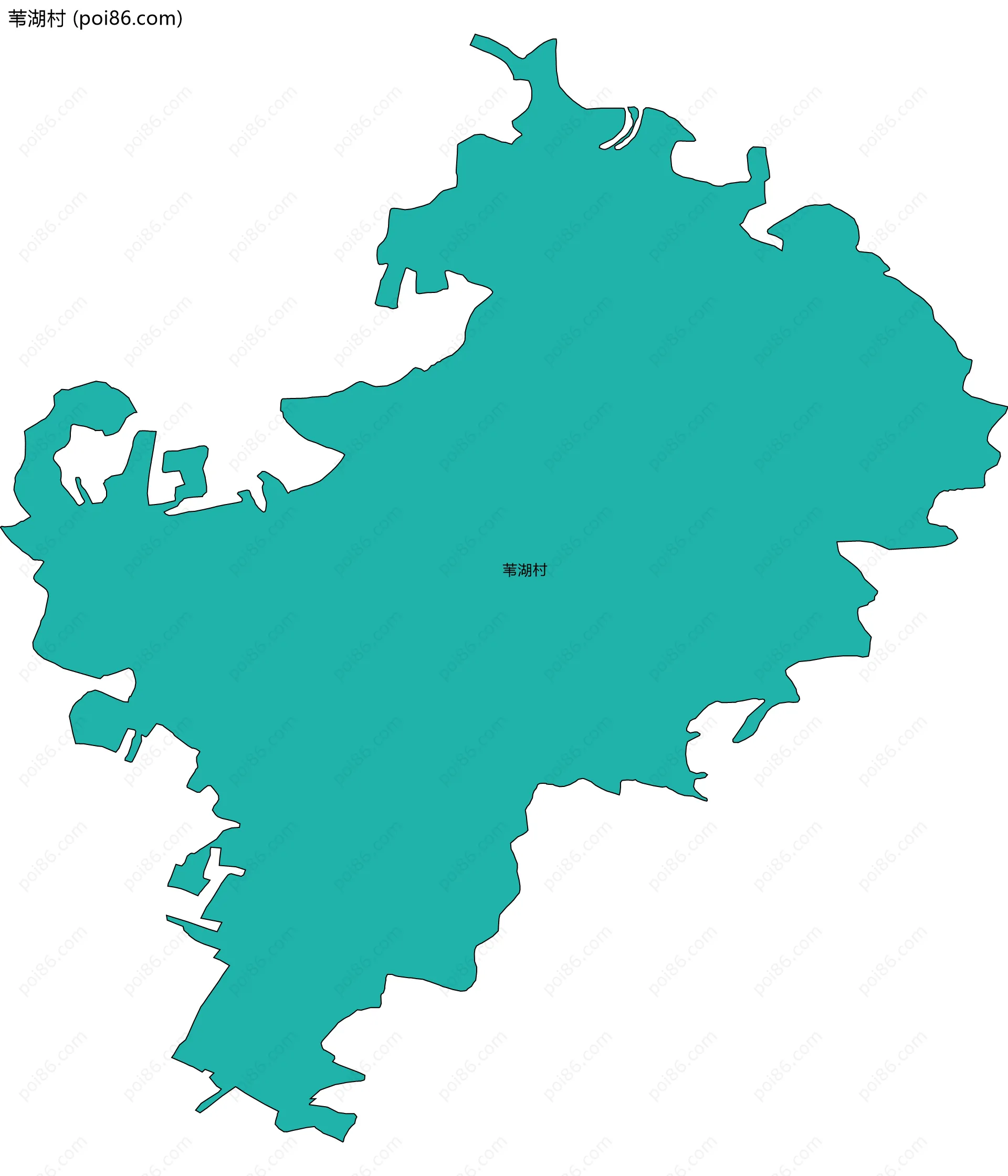 苇湖村边界地图