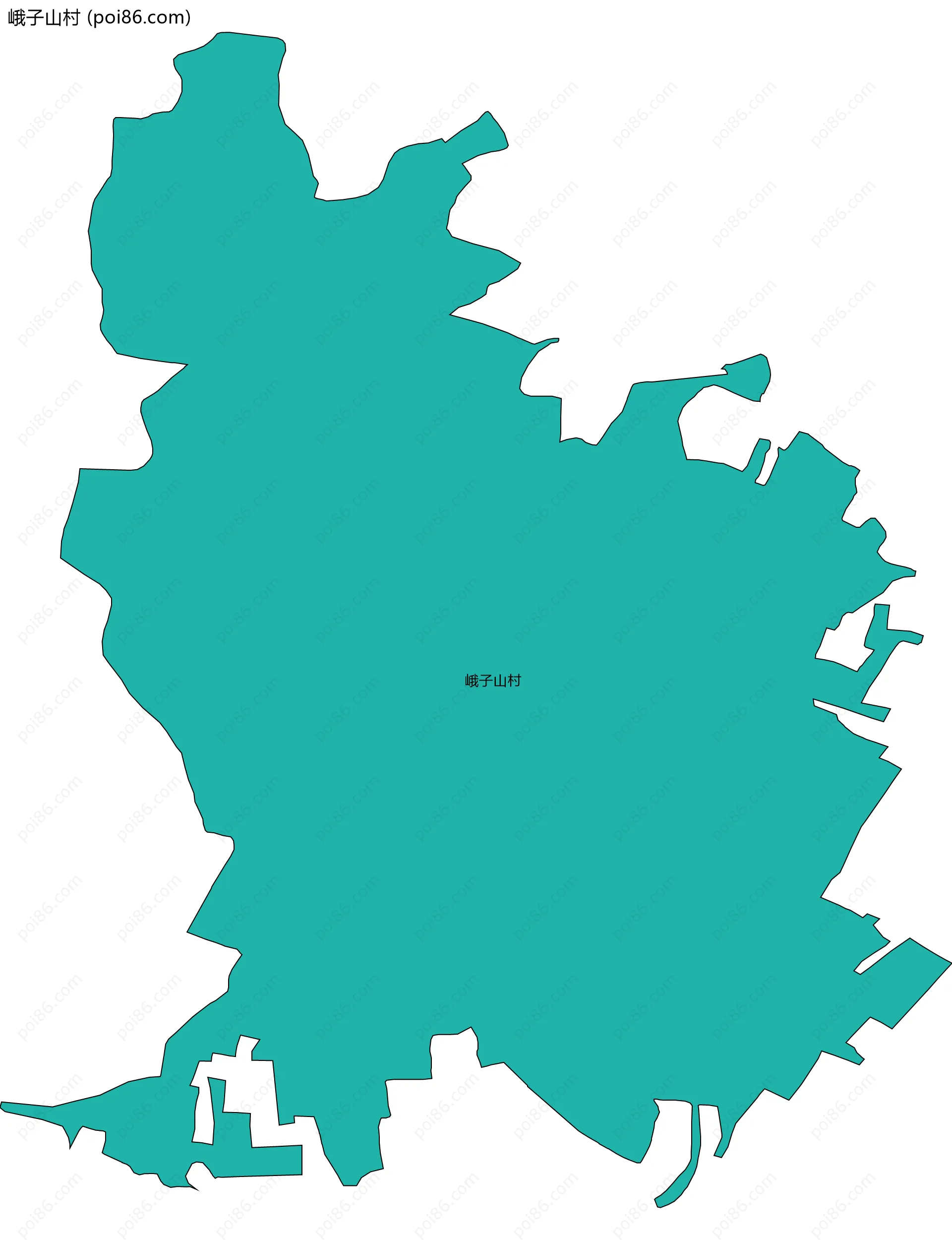 峨子山村边界地图