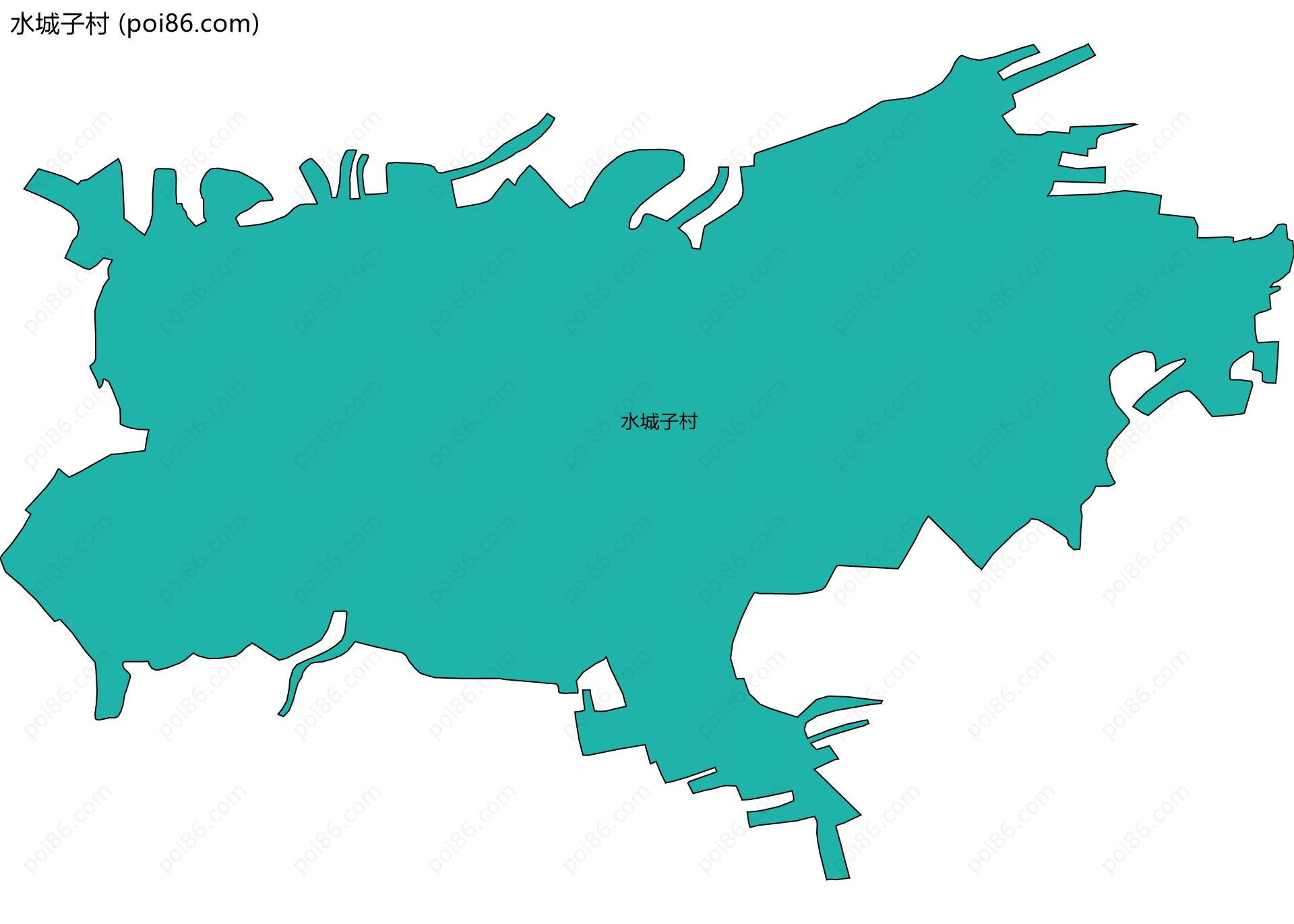 水城子村边界地图