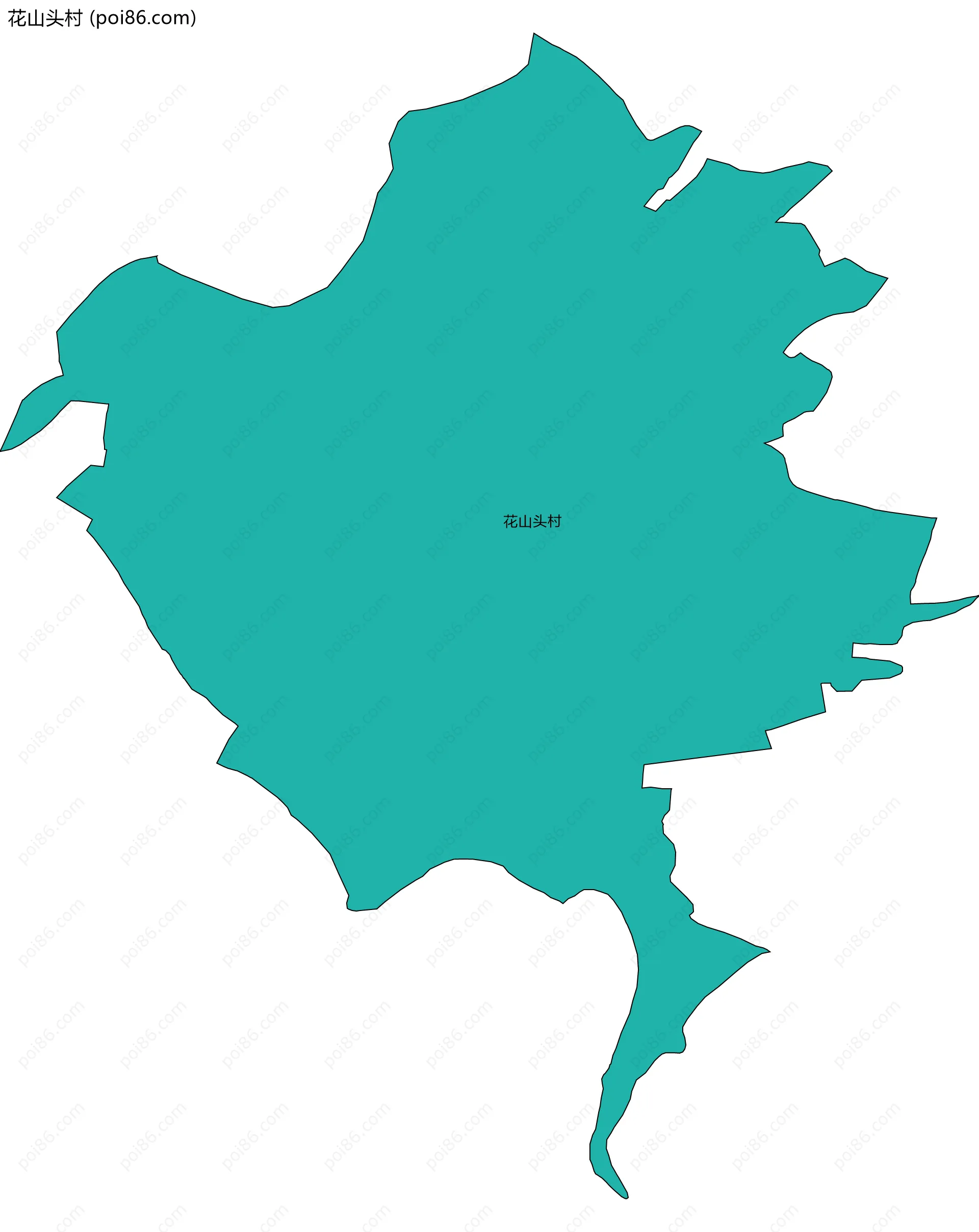 花山头村边界地图