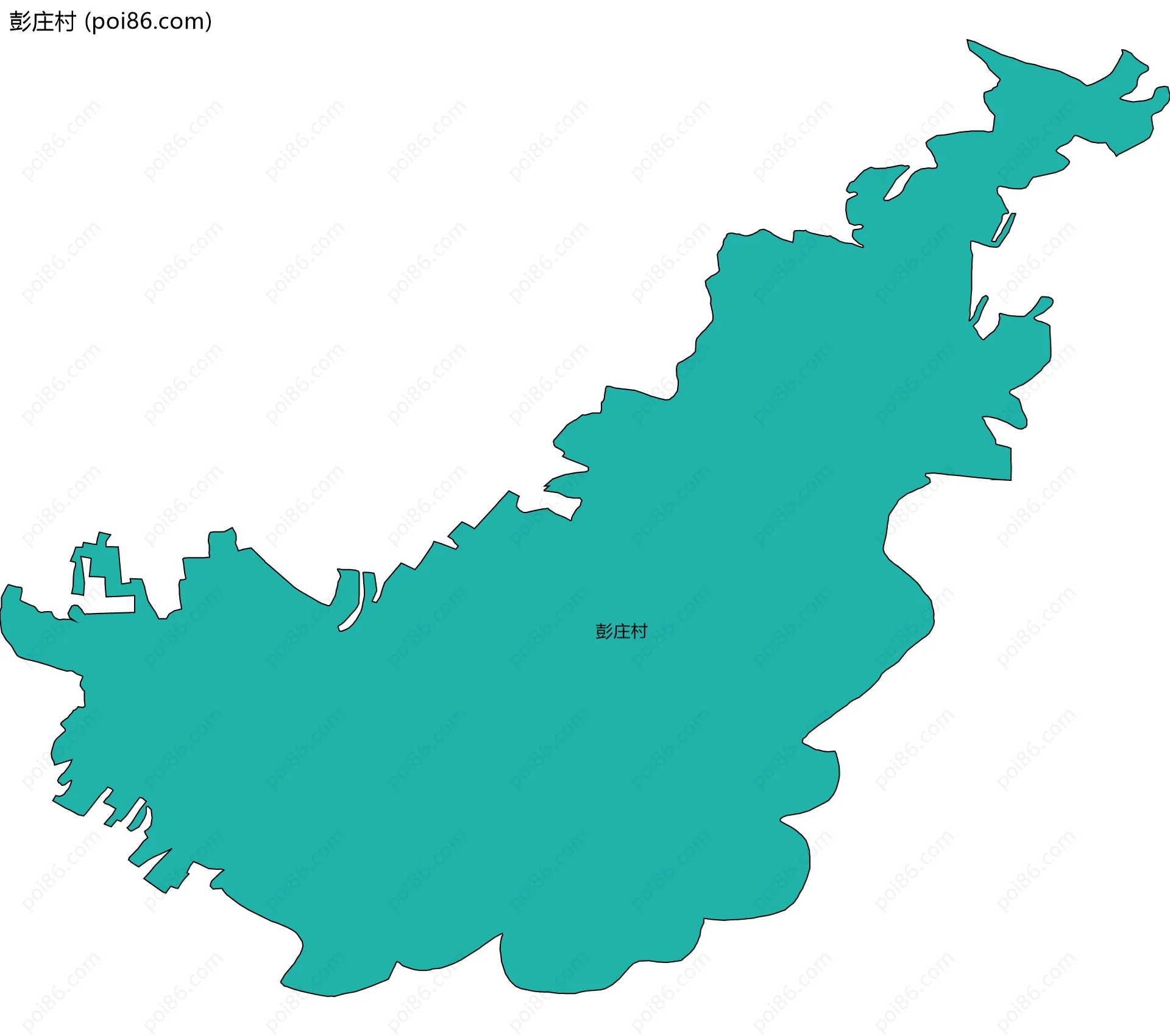 彭庄村边界地图