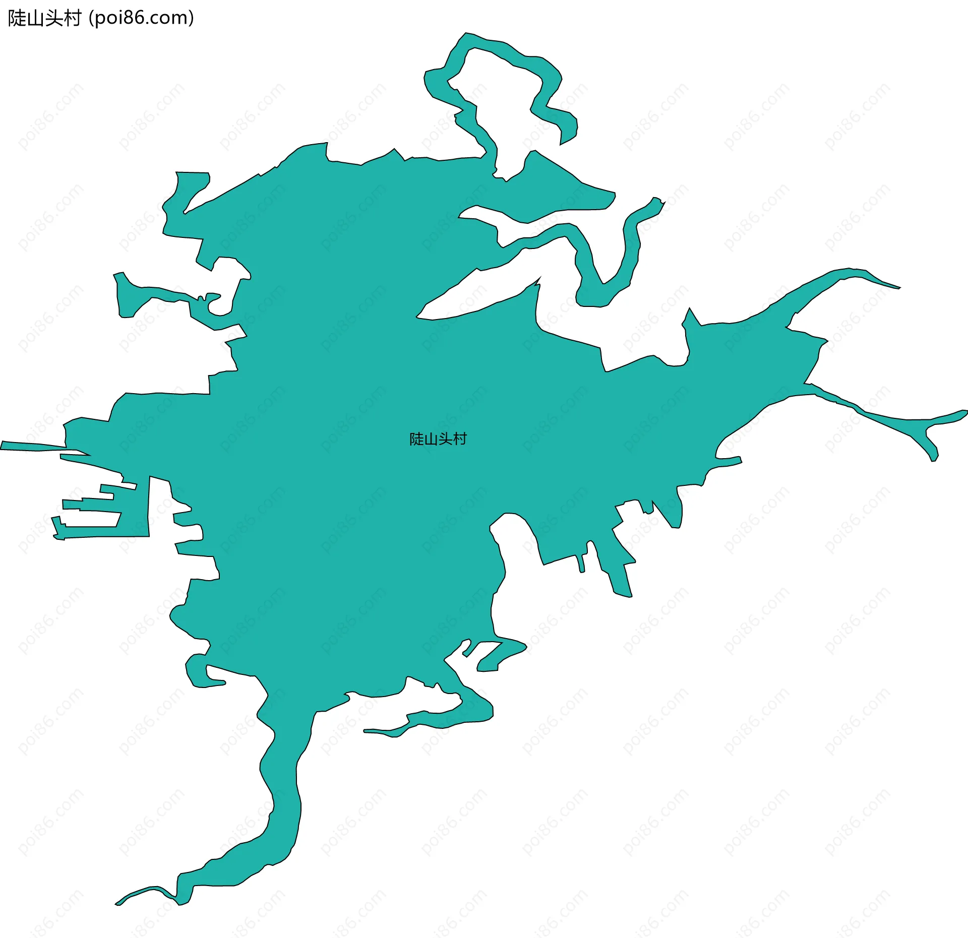 陡山头村边界地图