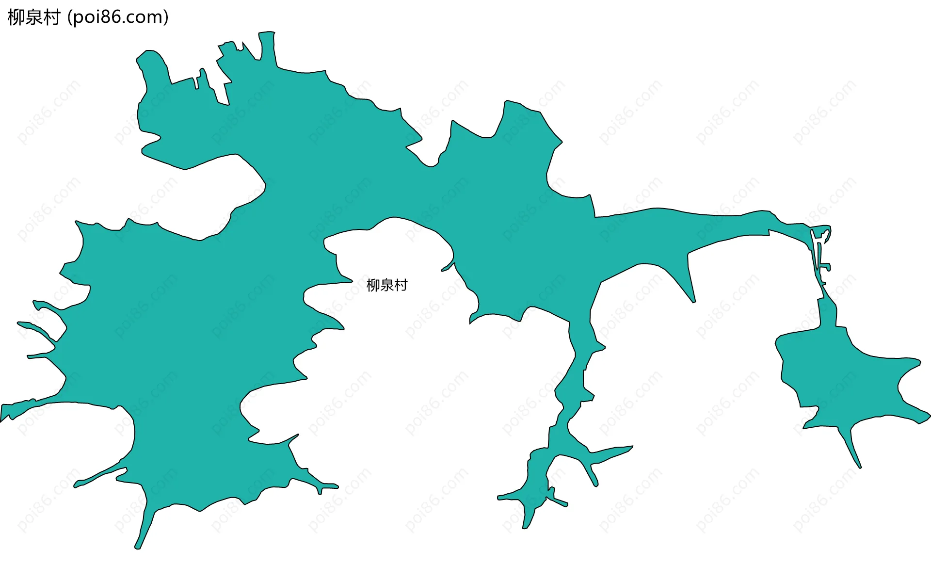 柳泉村边界地图