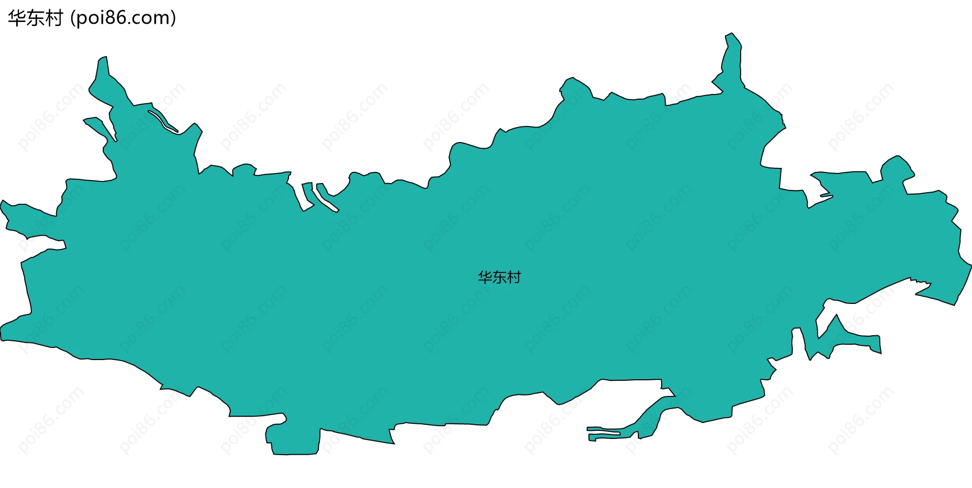 华东村边界地图