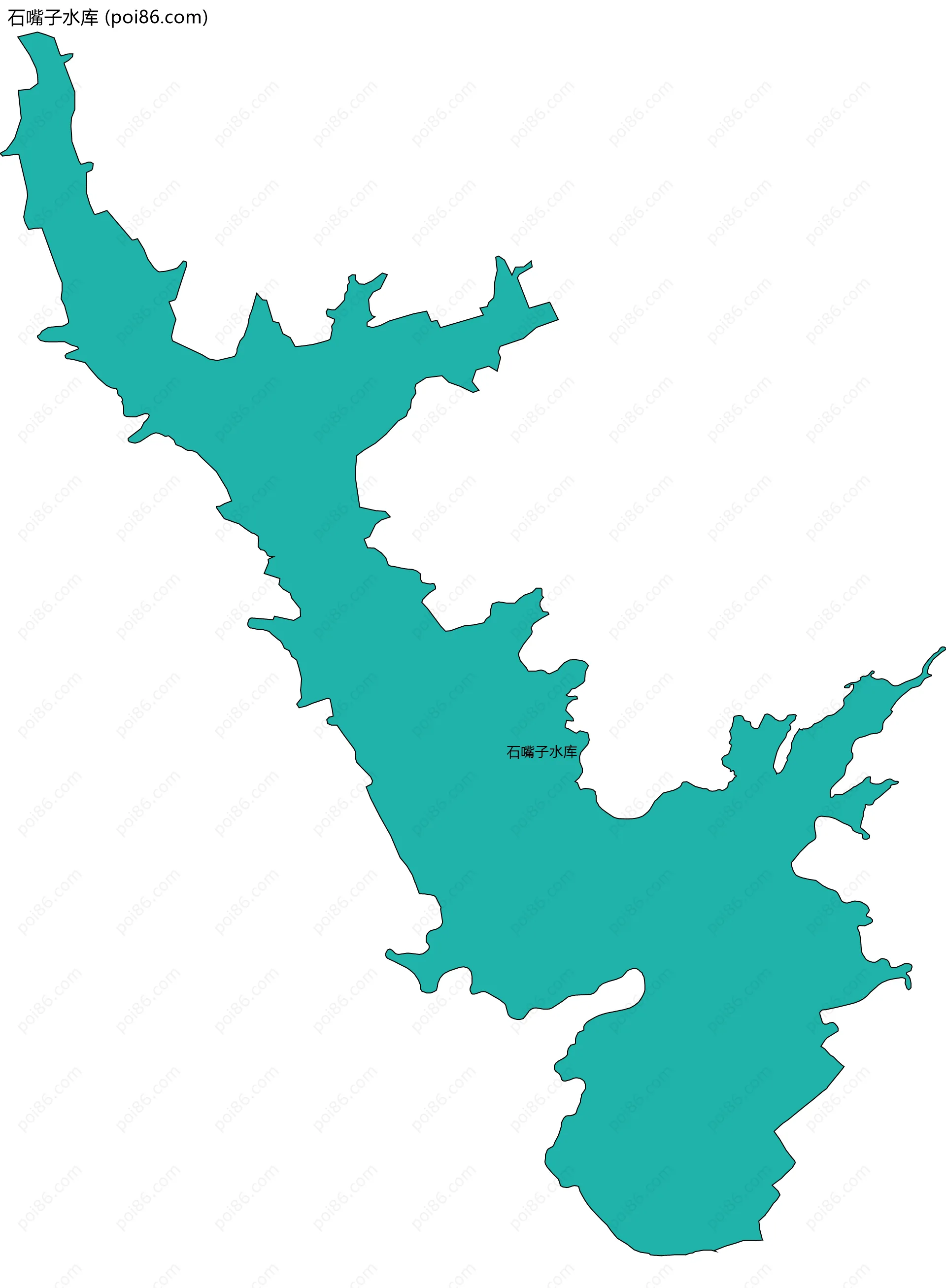 石嘴子水库边界地图