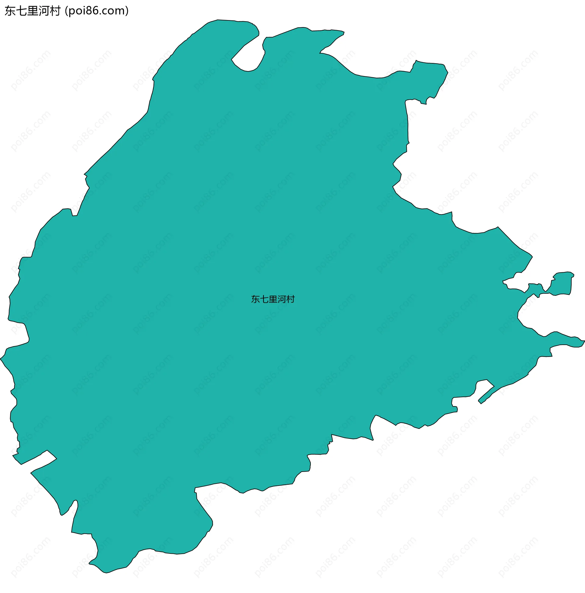 东七里河村边界地图