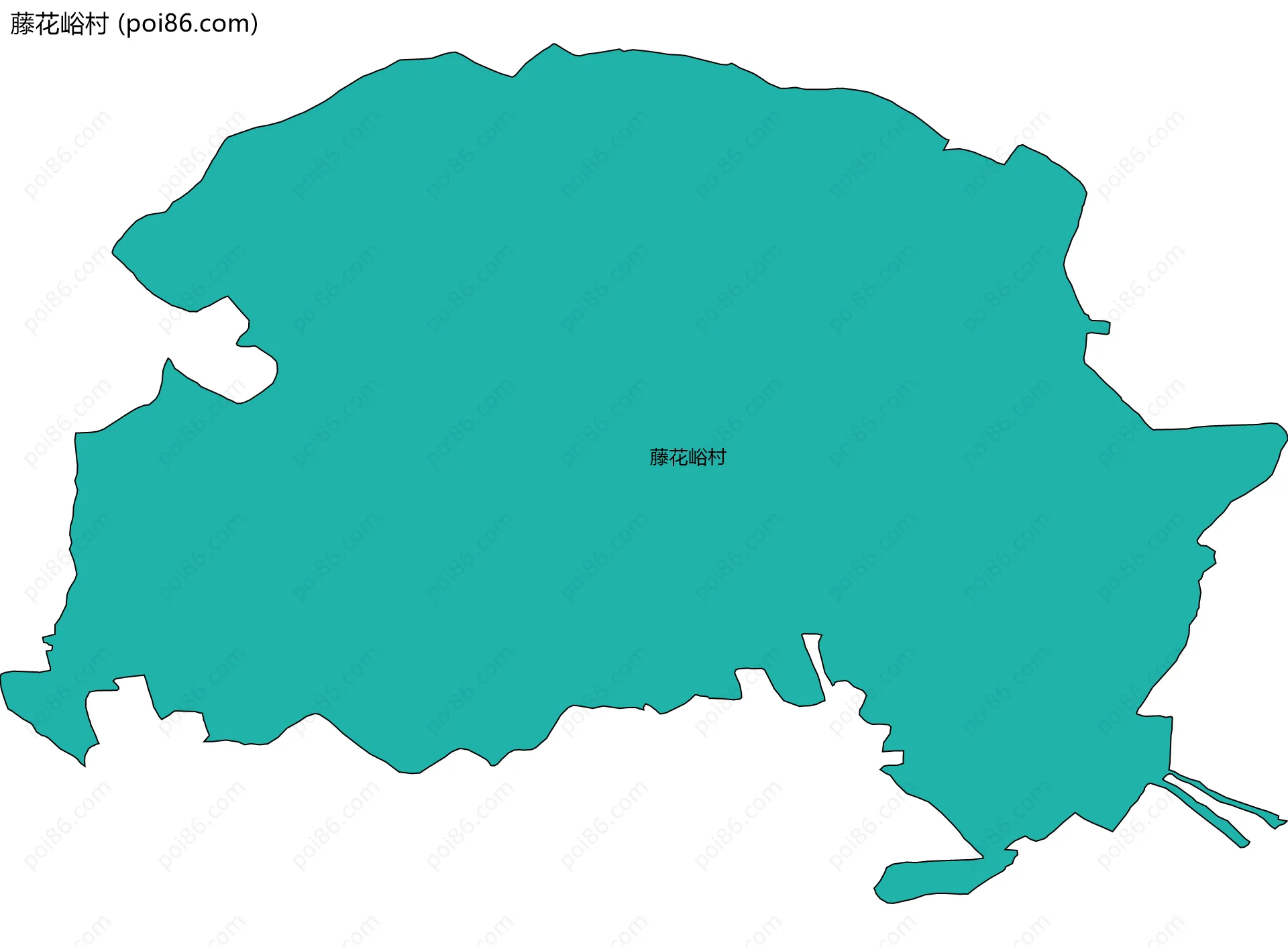 藤花峪村边界地图