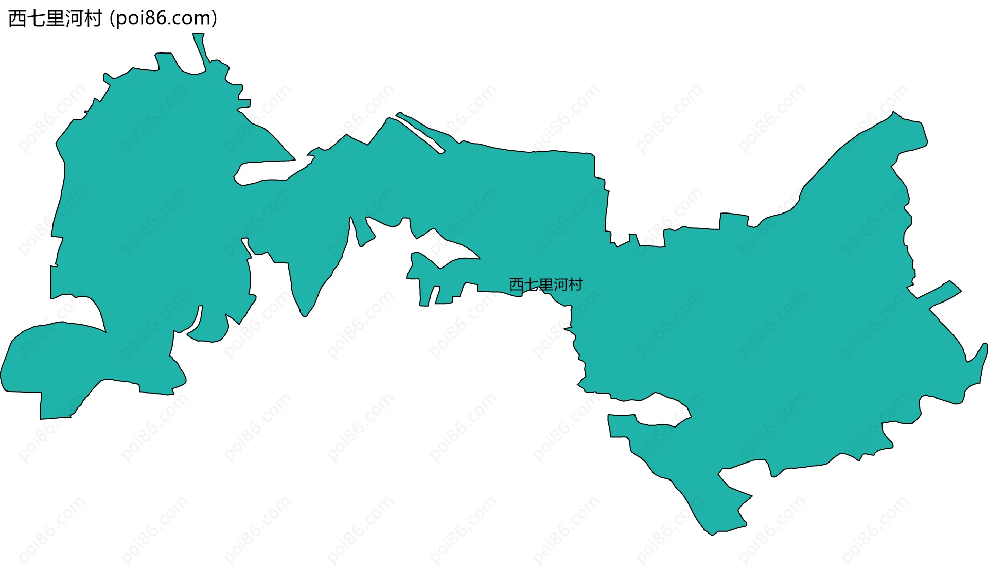 西七里河村边界地图