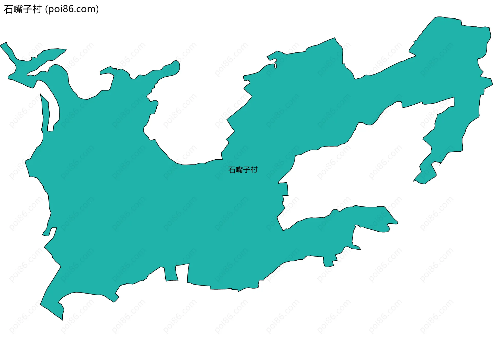 石嘴子村边界地图