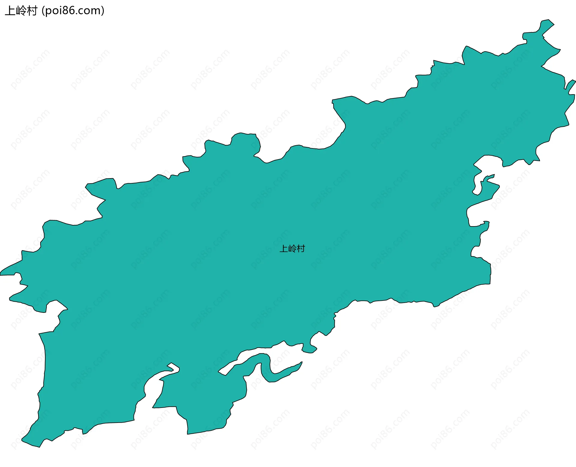 上岭村边界地图
