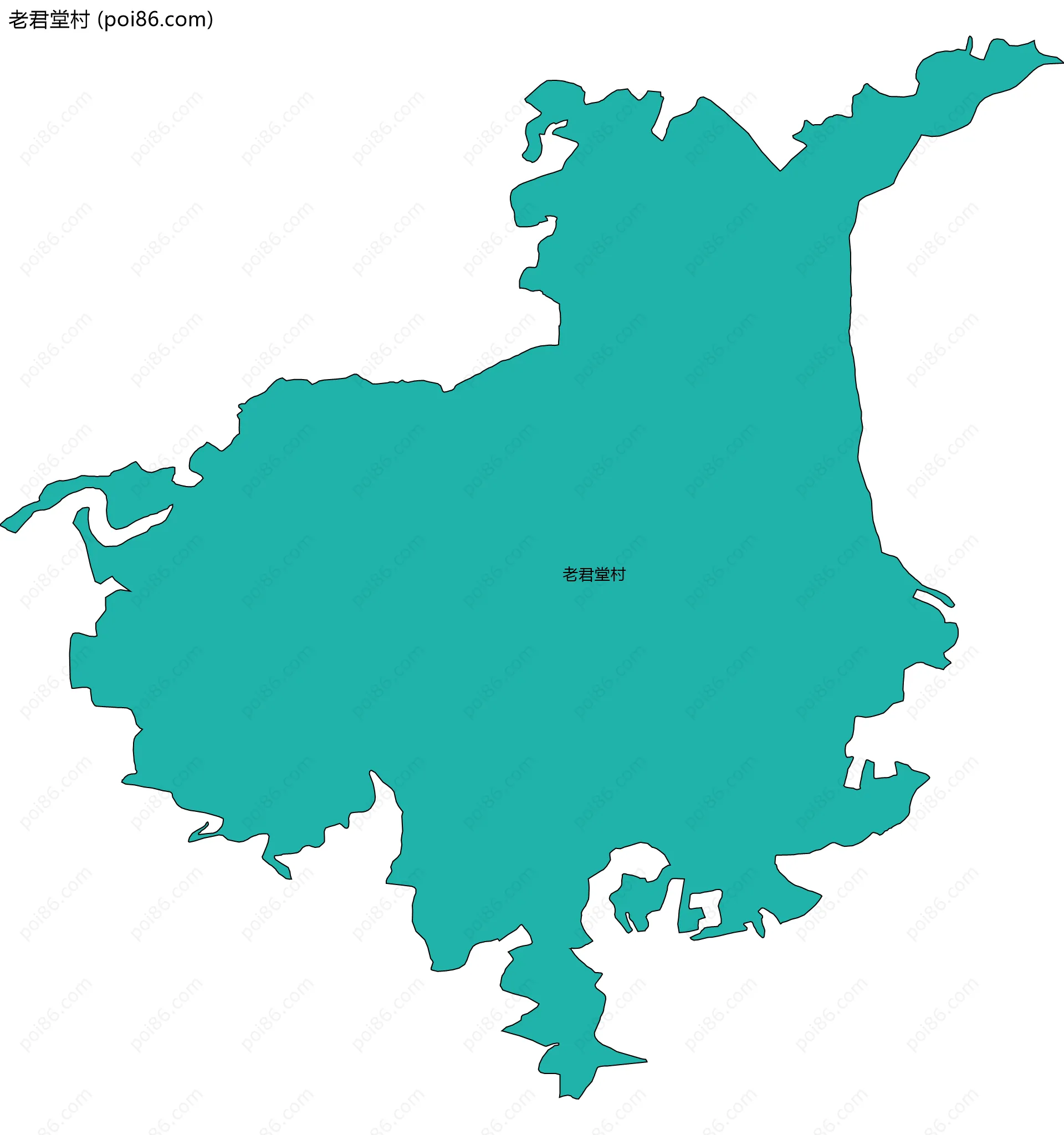 老君堂村边界地图