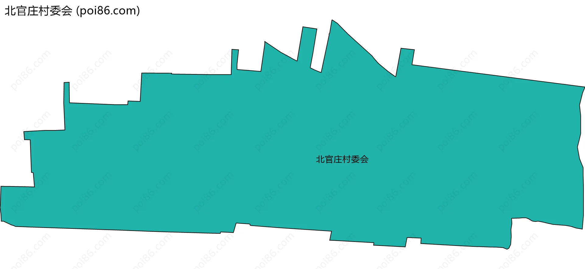 北官庄村委会边界地图