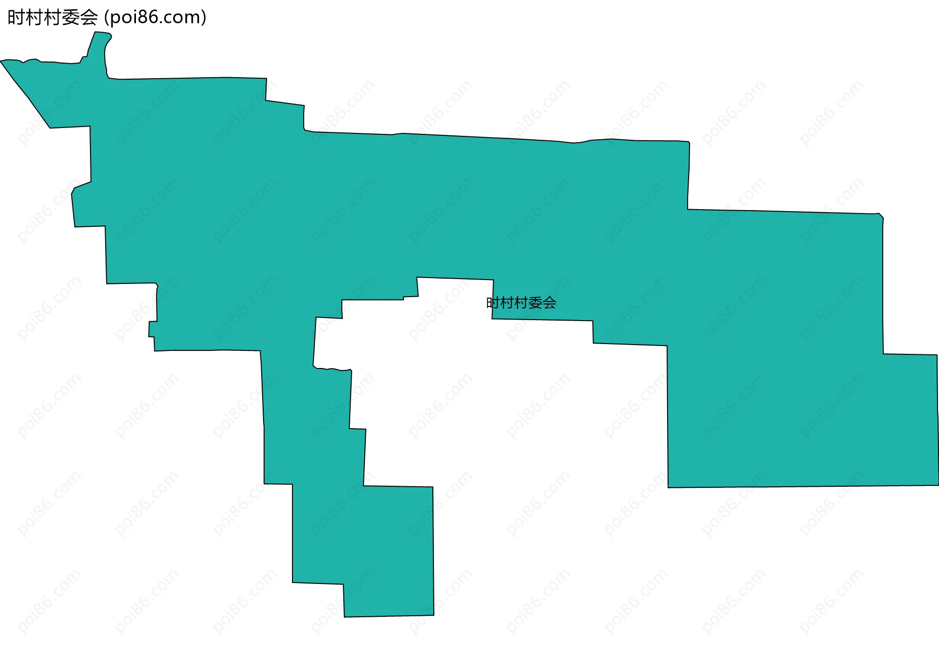时村村委会边界地图