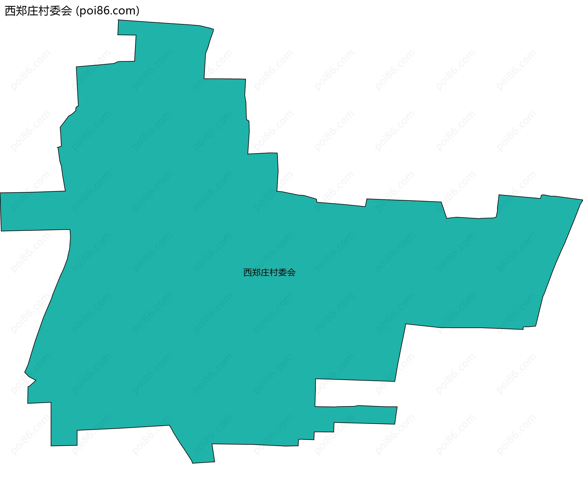 西郑庄村委会边界地图