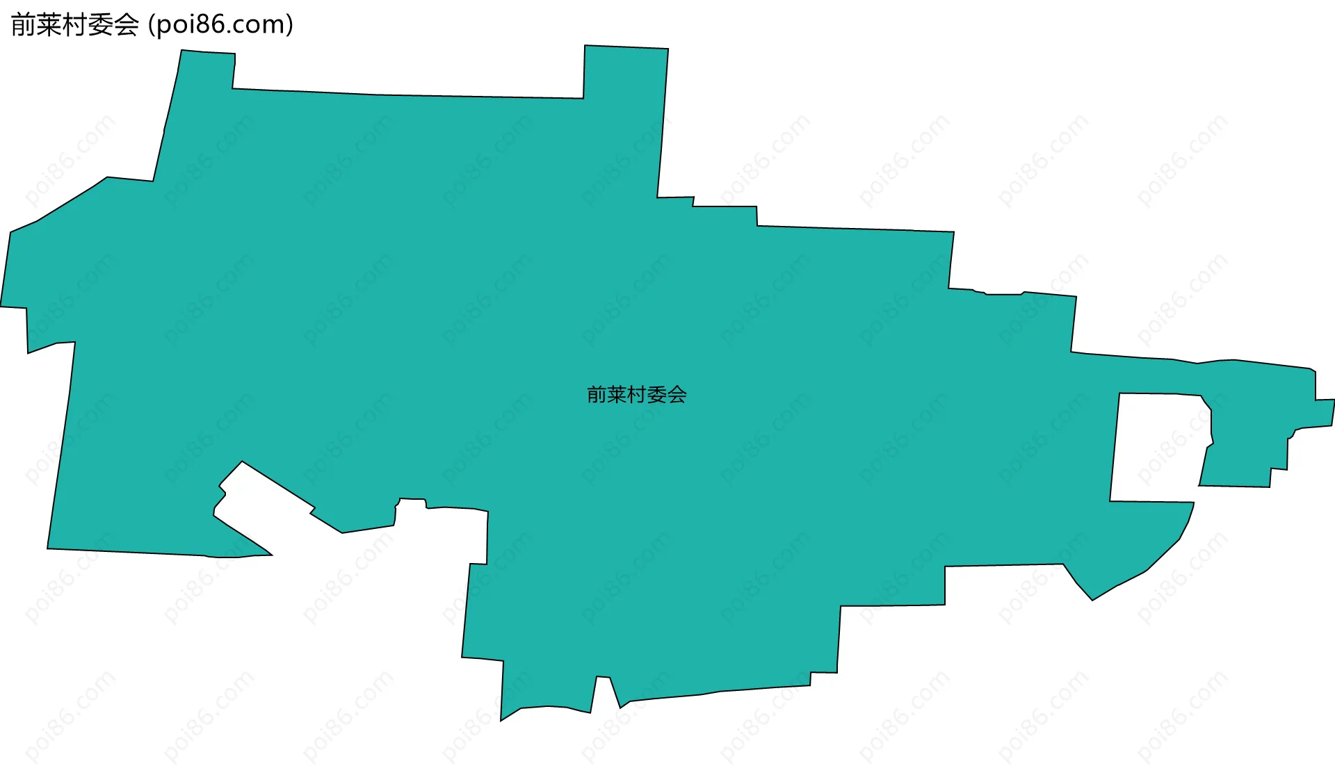 前莱村委会边界地图