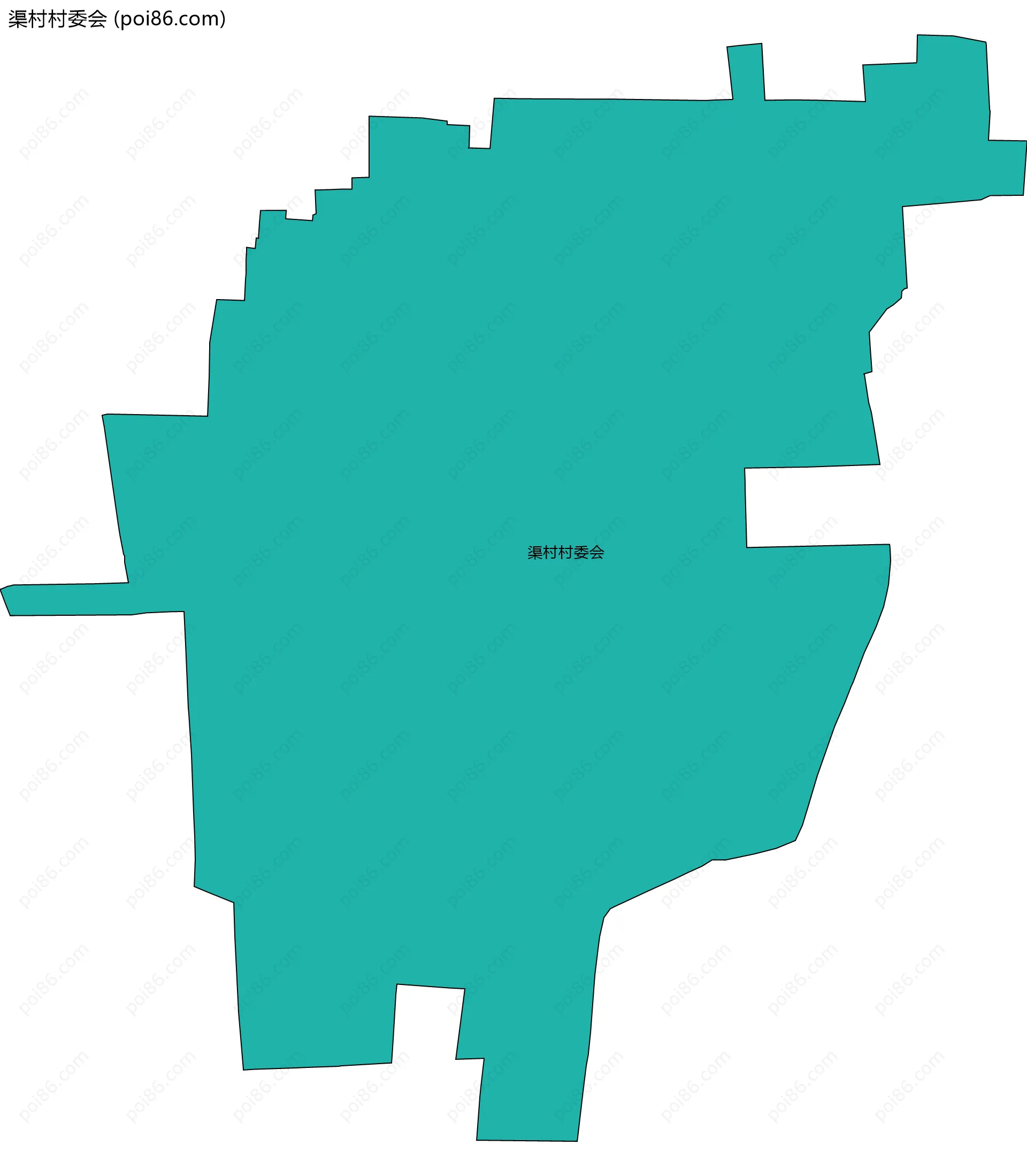 渠村村委会边界地图
