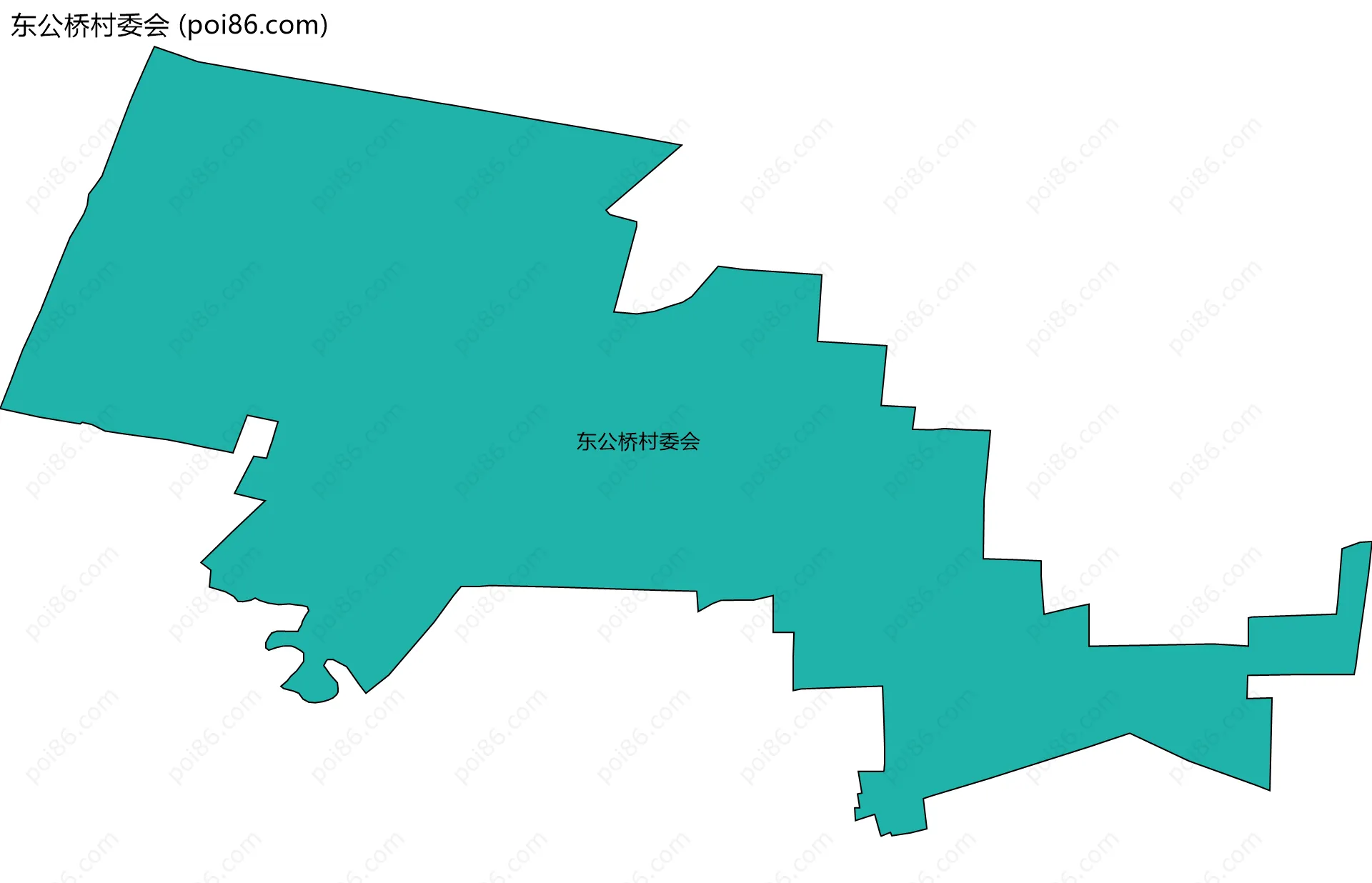 东公桥村委会边界地图