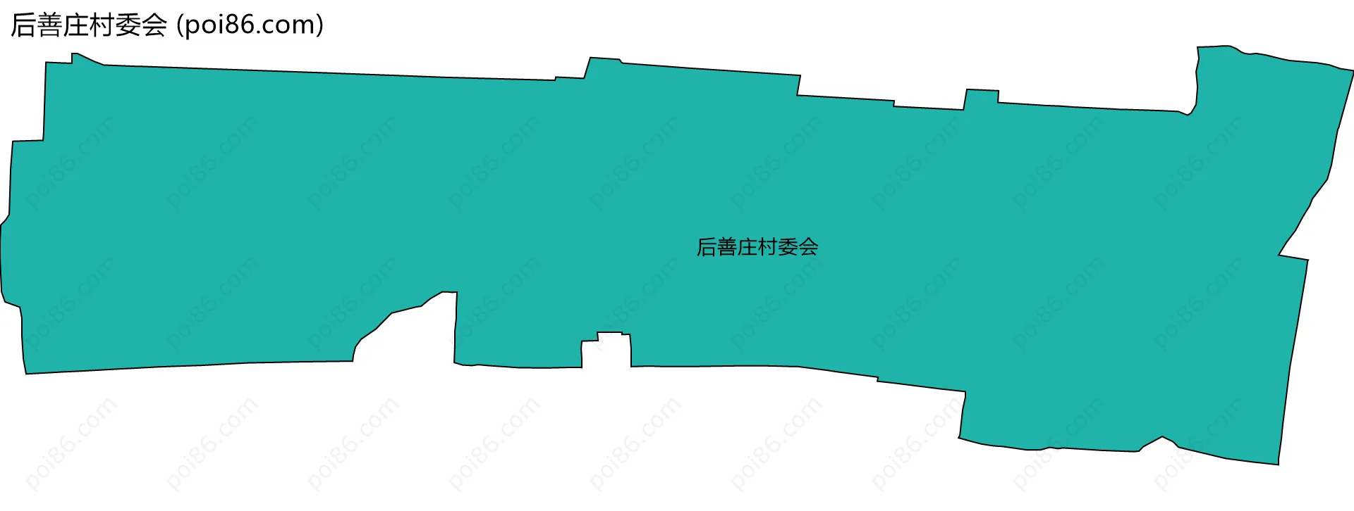 后善庄村委会边界地图