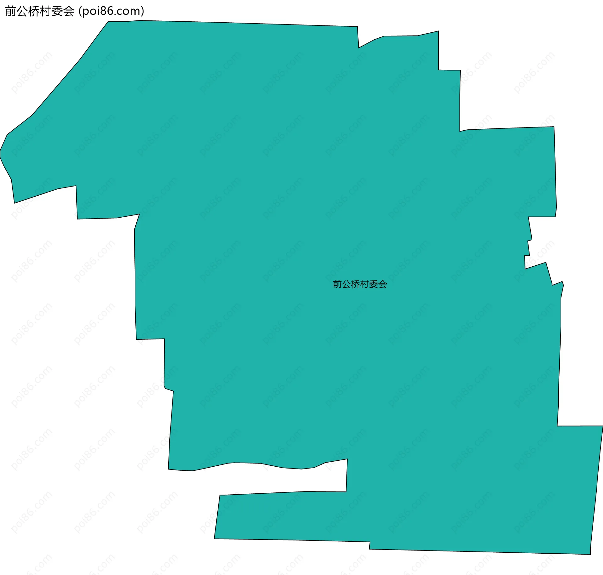 前公桥村委会边界地图
