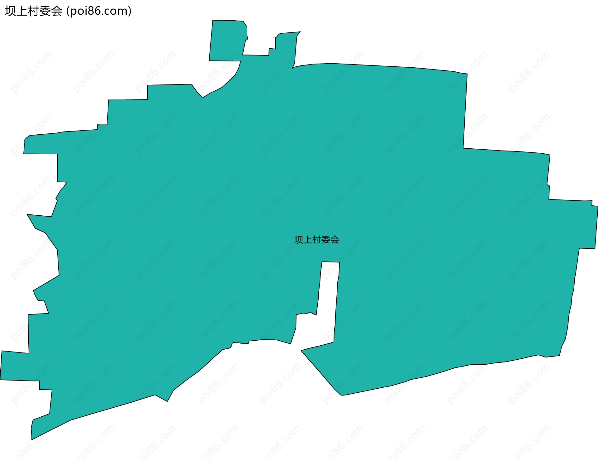 坝上村委会边界地图