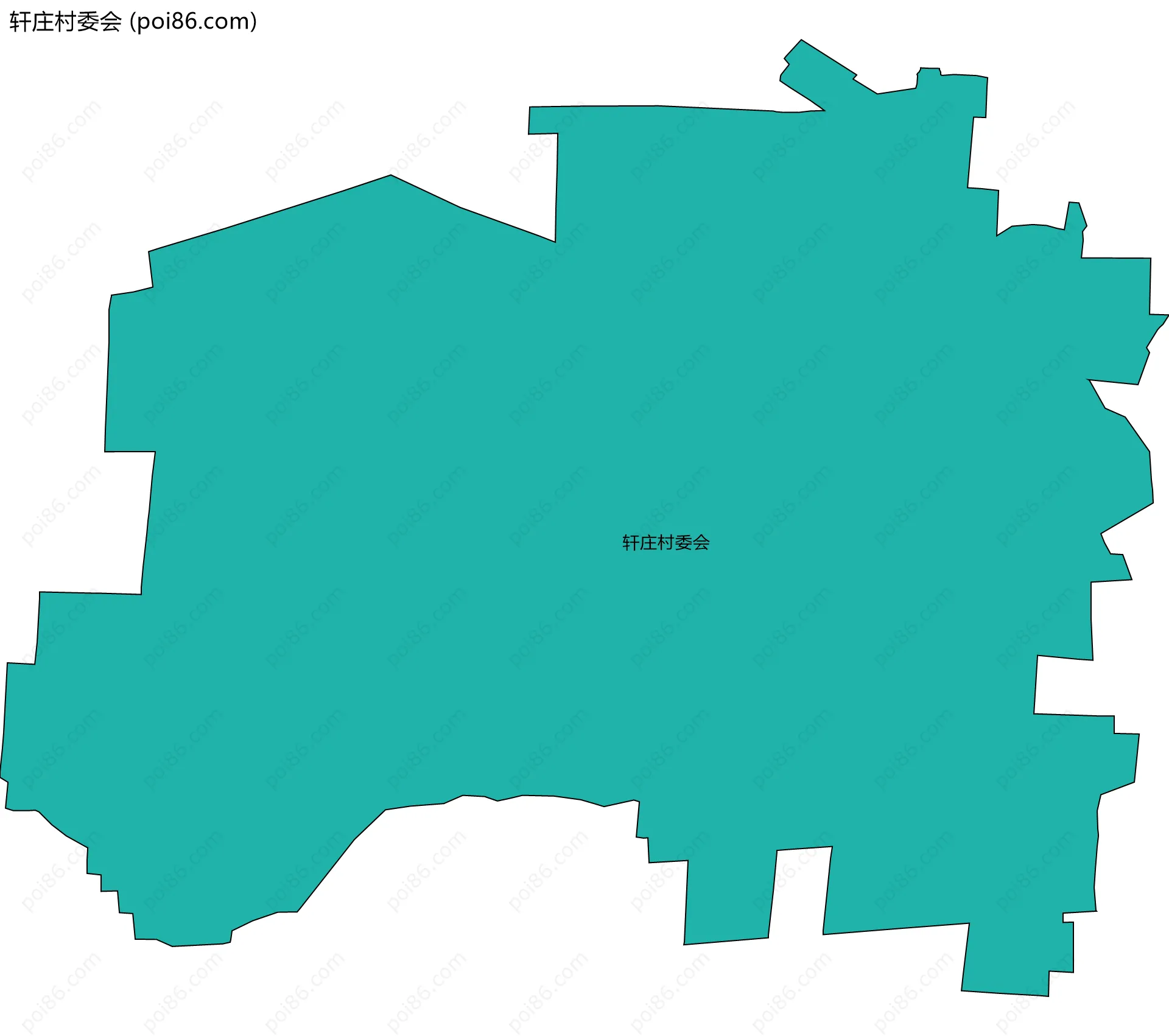轩庄村委会边界地图