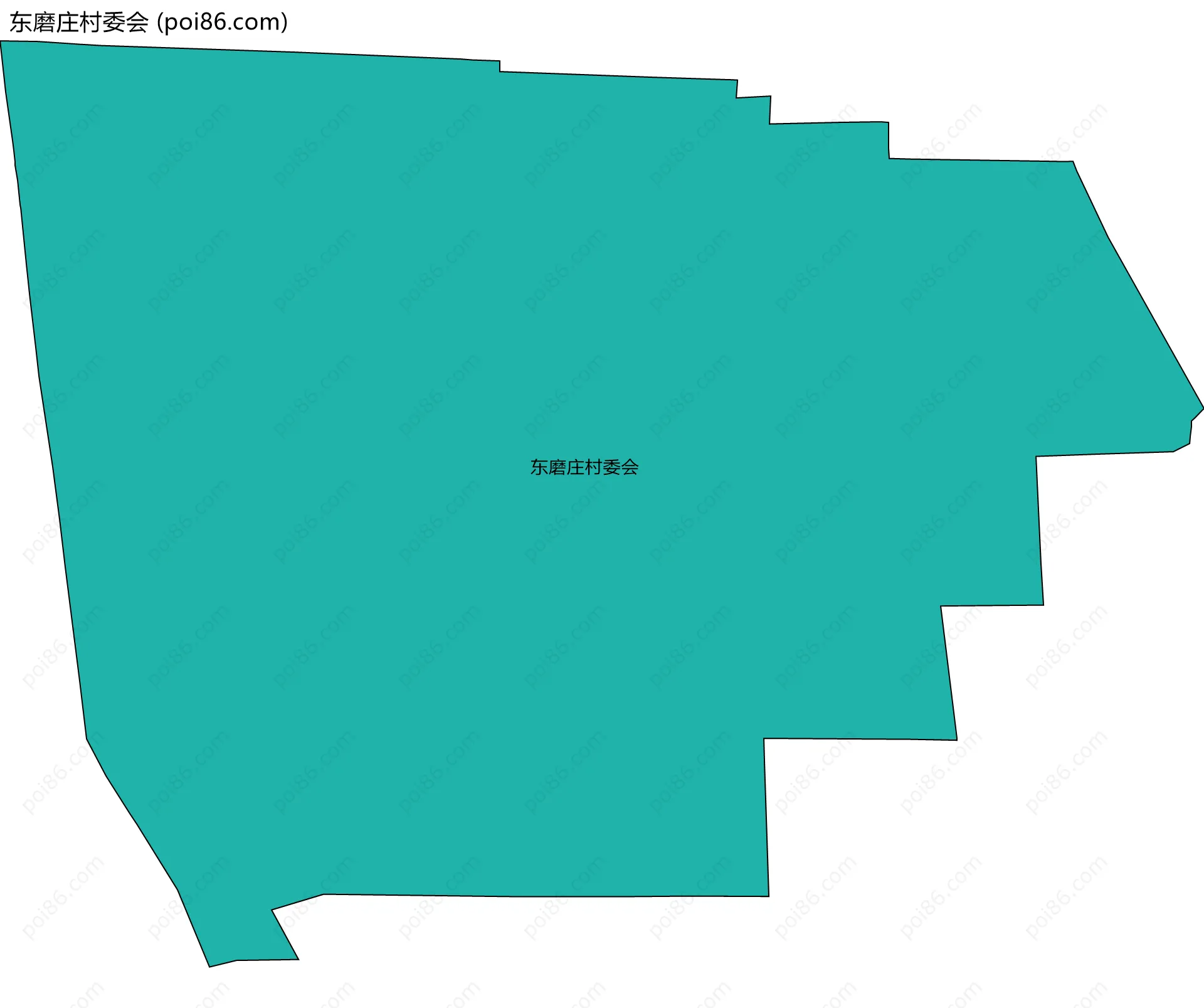 东磨庄村委会边界地图