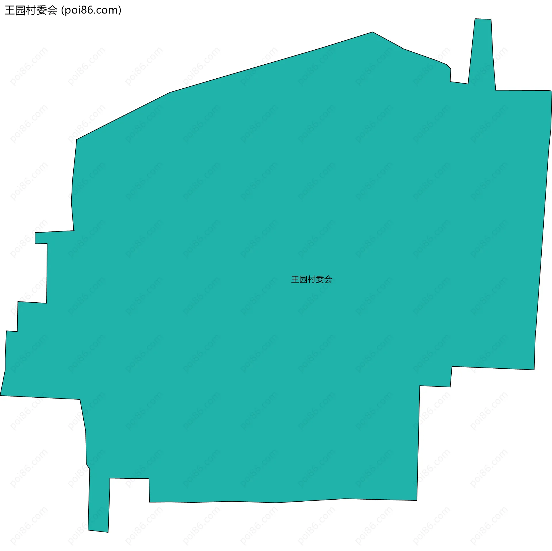 王园村委会边界地图