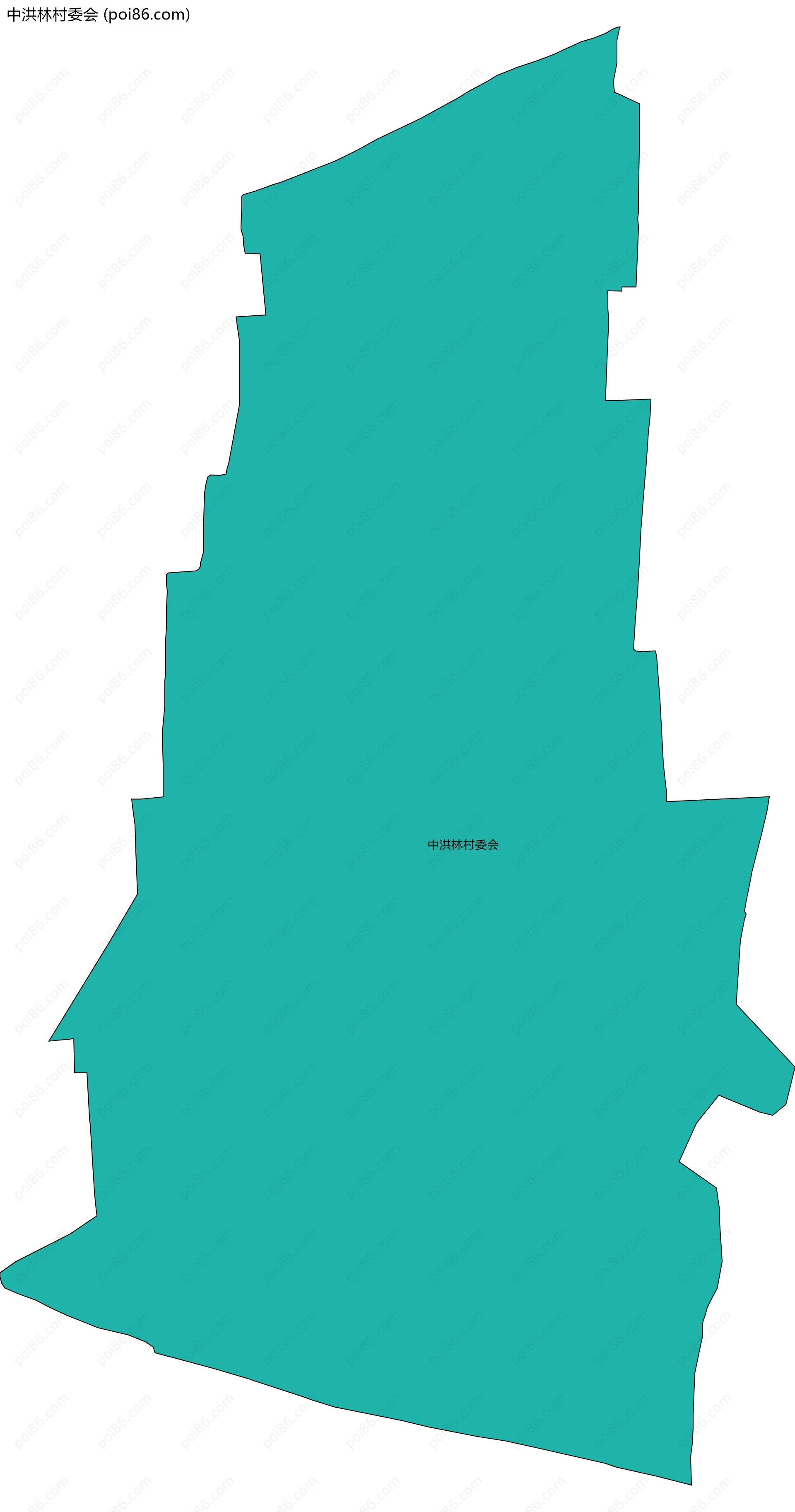 中洪林村委会边界地图